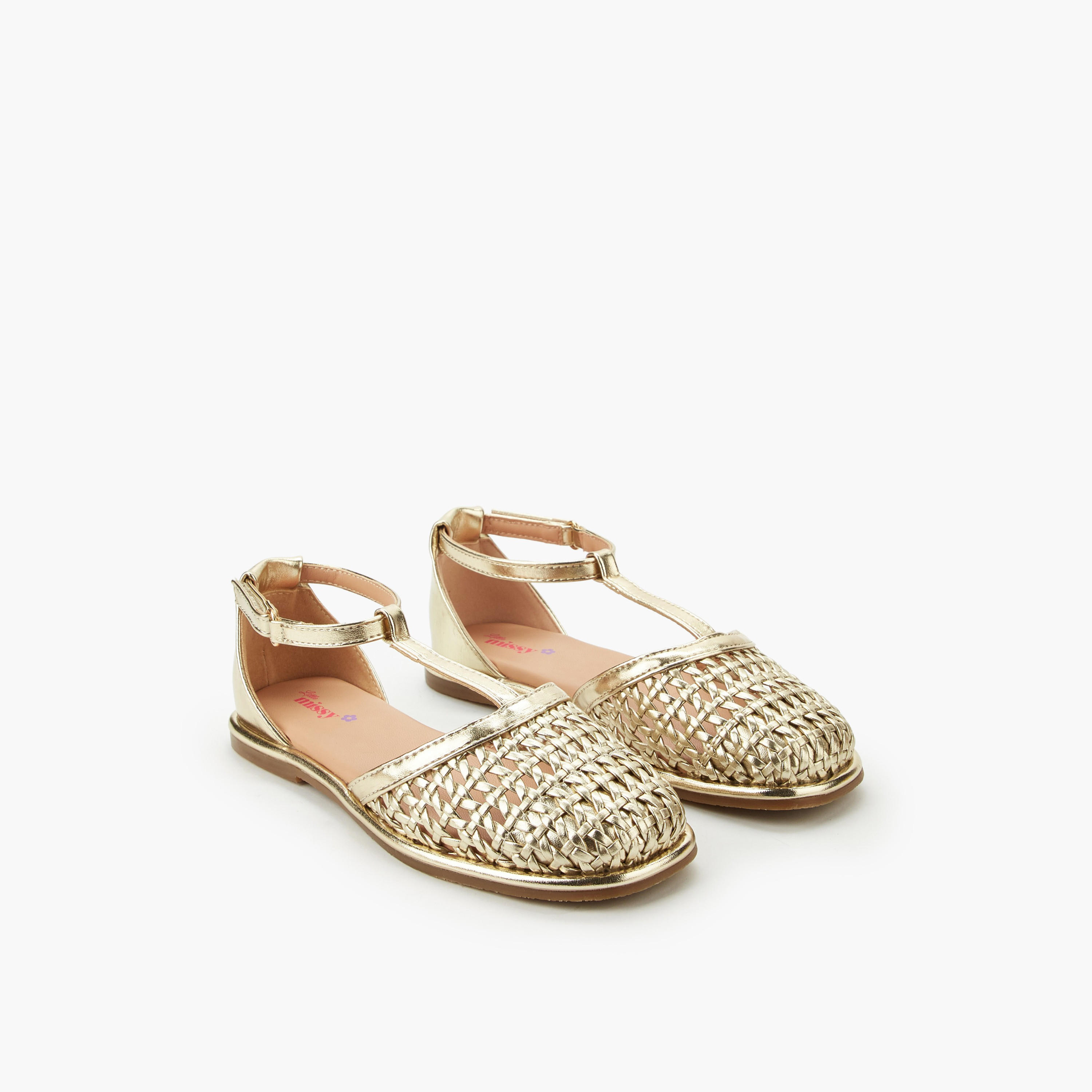 حذاء بشريط إغلاق لاصق للبنات من ليتل ميسي-girls-shoes-sandals-image-1