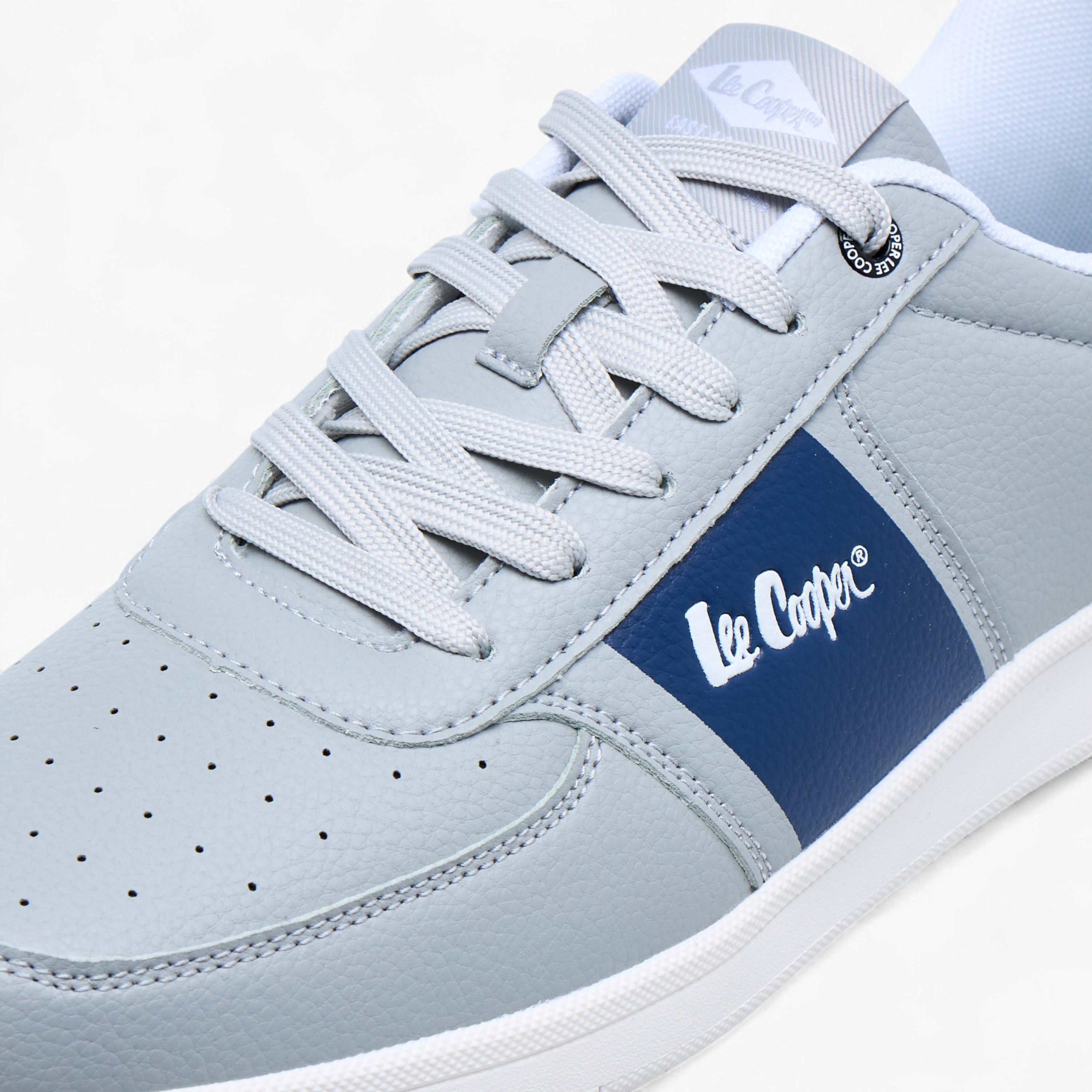 Lee Cooper Men's Perforated Lace-Up Sneakers-men-shoes-sneakers-image-4