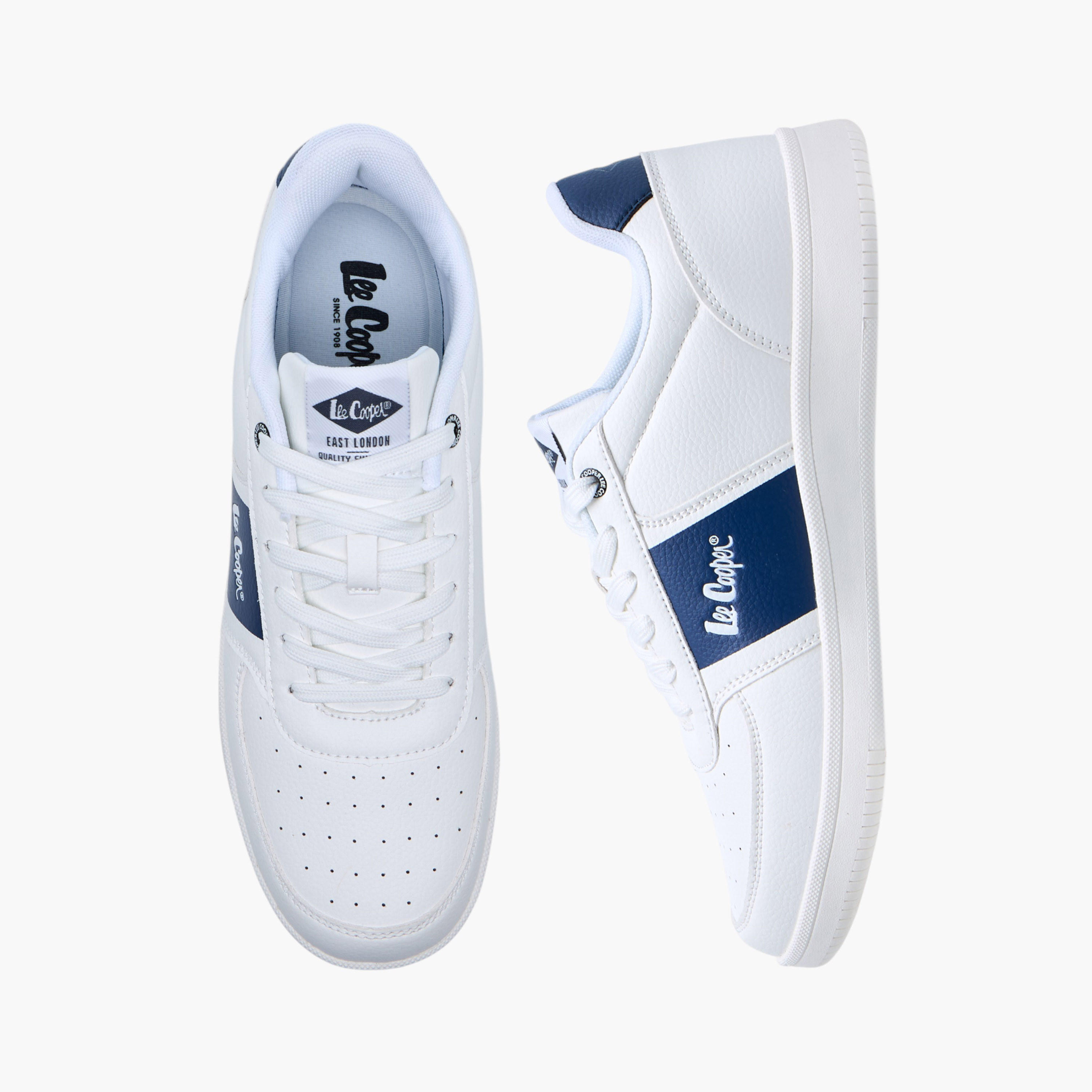 Lee Cooper Men's Perforated Lace-Up Sneakers-men-shoes-sneakers-image-1