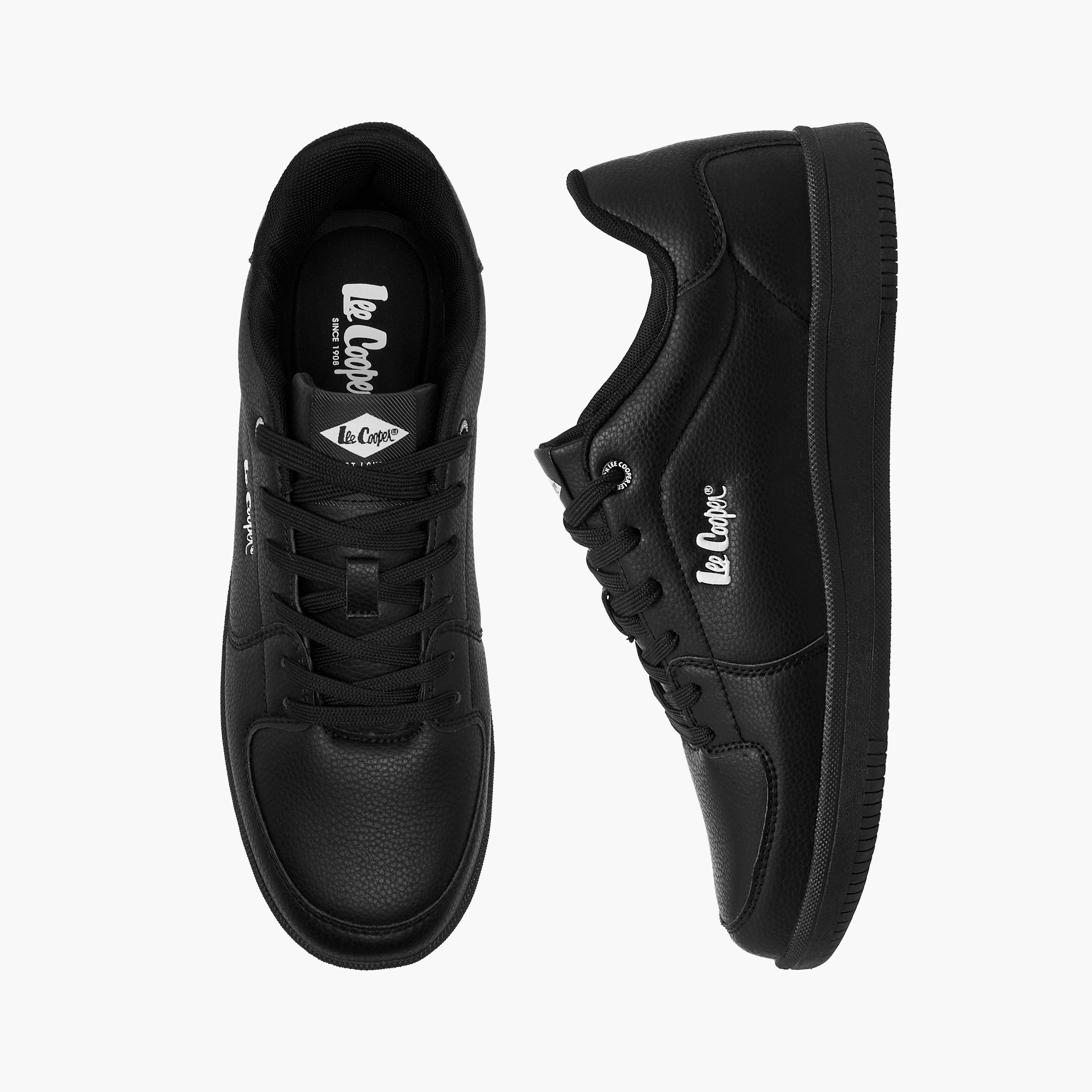 Lee Cooper Men's Panelled Lace-Up Sneakers-men-shoes-sneakers-image-1