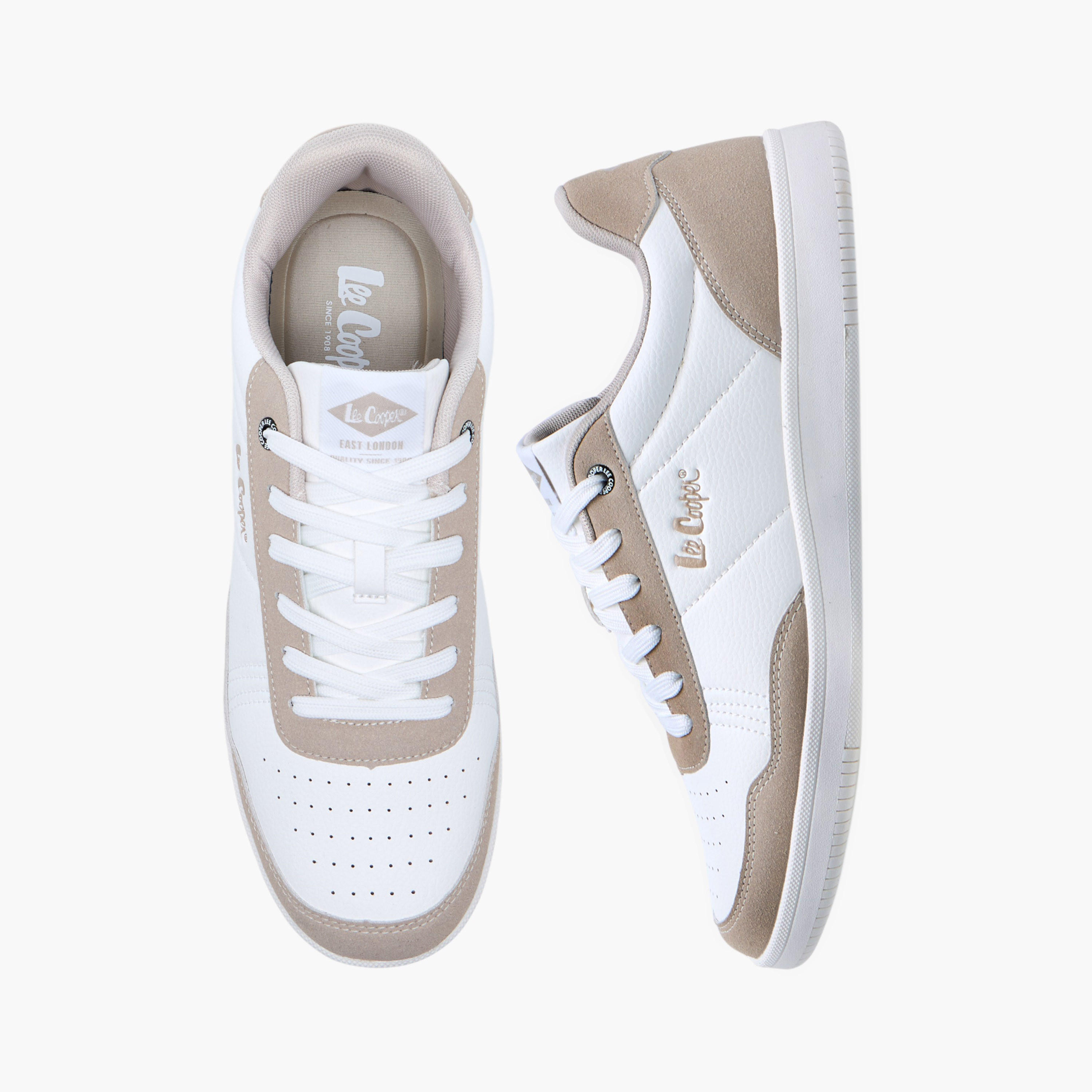 Lee Cooper Men's Perforated Lace-Up Sneakers-men-shoes-sneakers-image-1