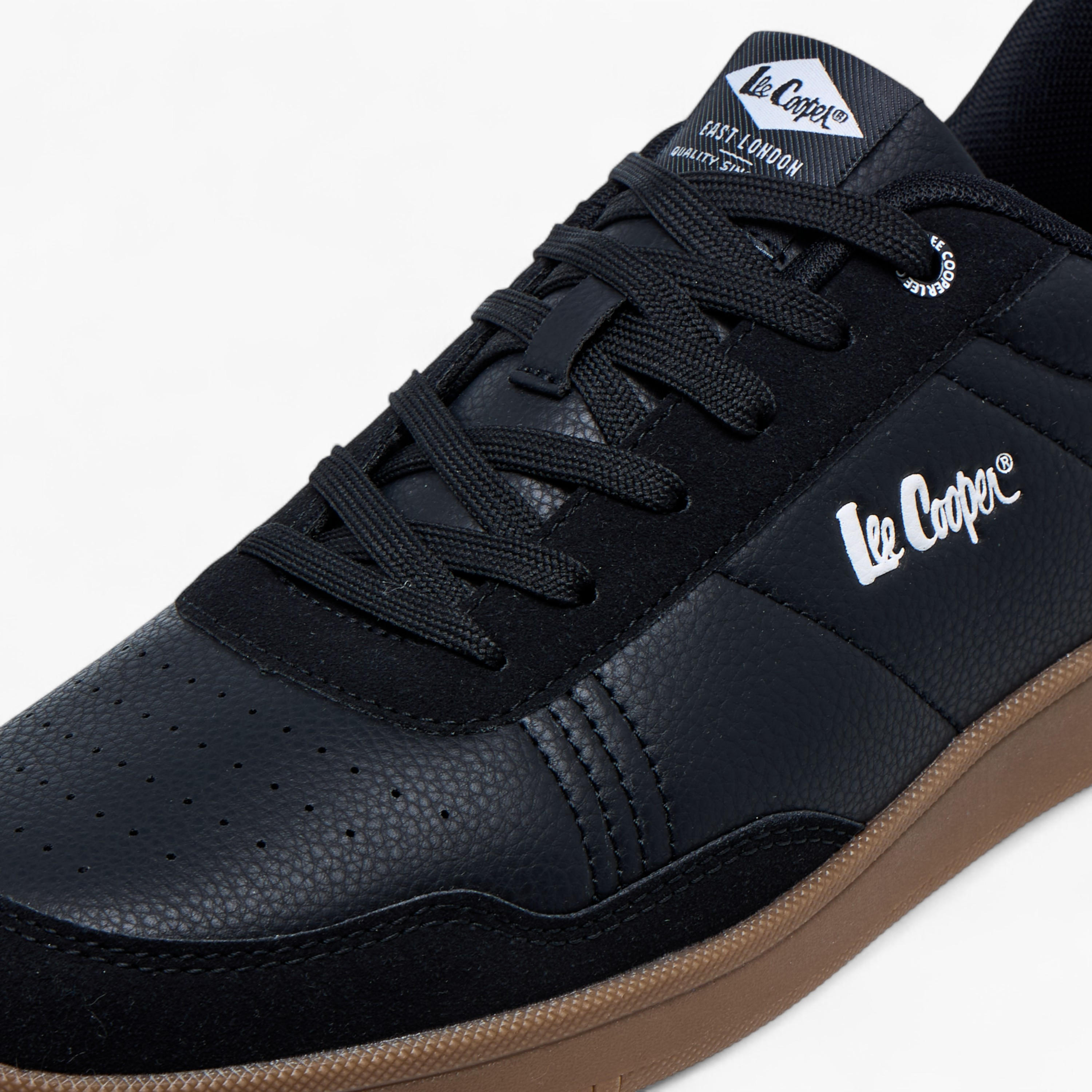 Lee Cooper Men's Perforated Lace-Up Sneakers-men-shoes-sneakers-image-4