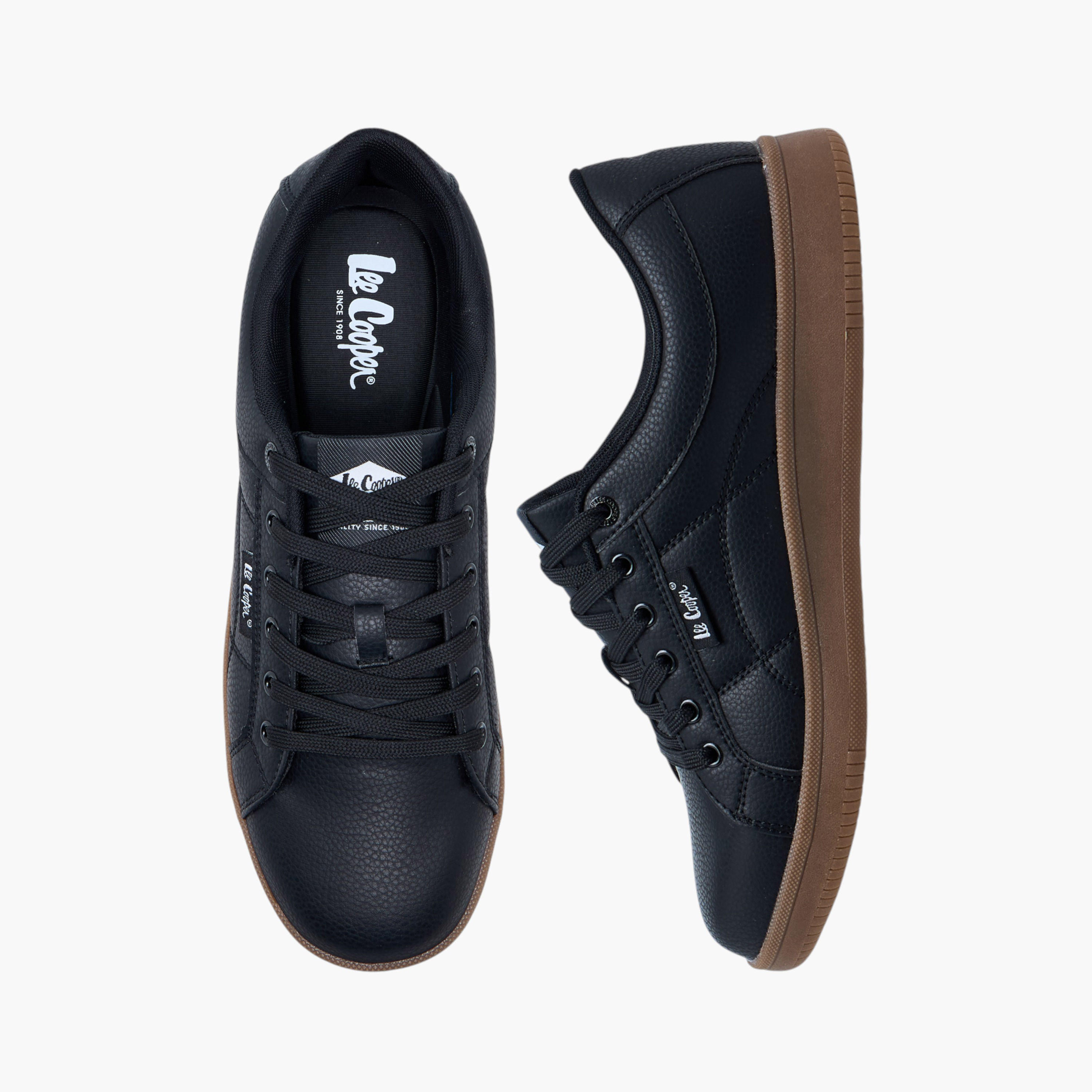 Lee Cooper Men's Solid Lace-Up Sneakers-men-shoes-sneakers-image-1