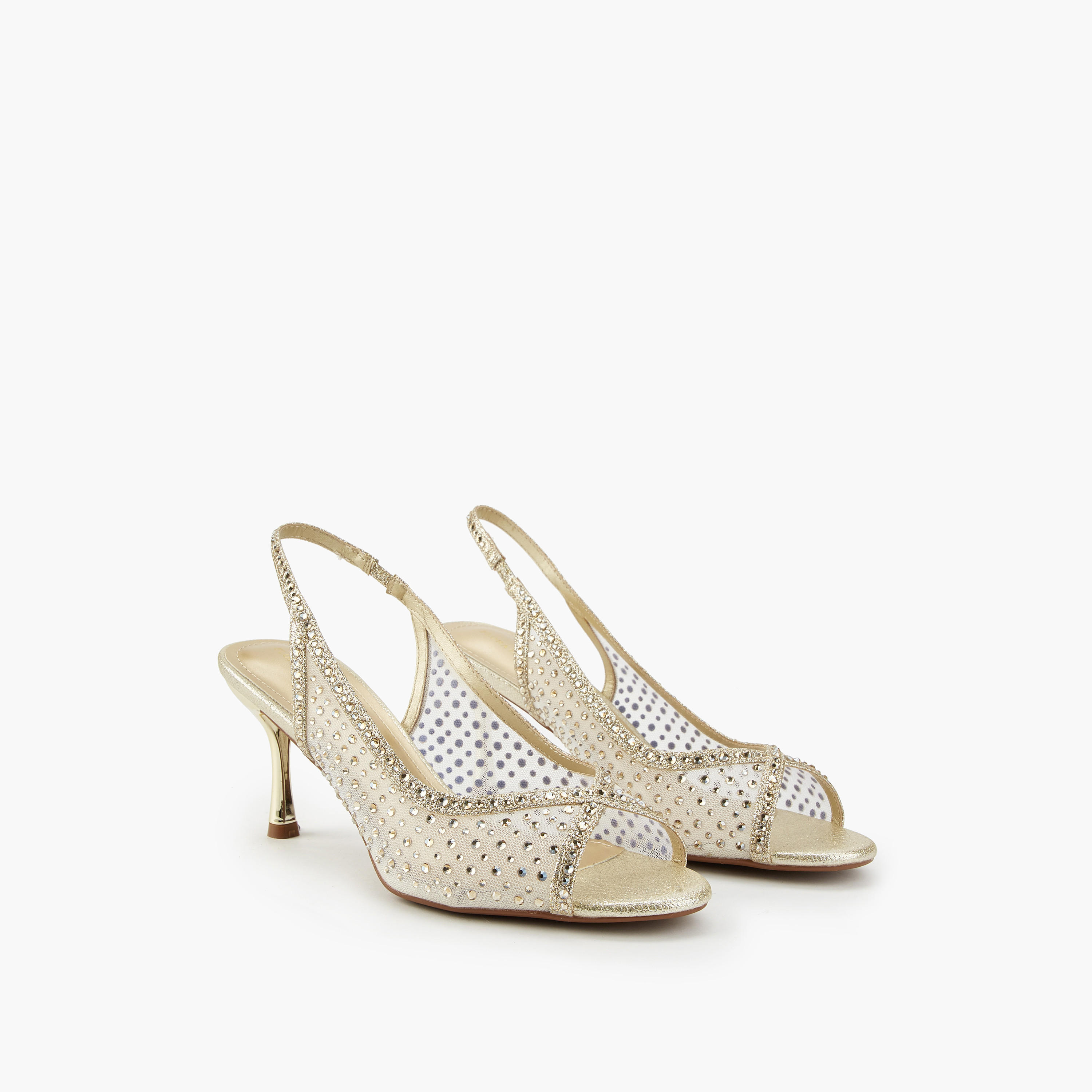 Flora Bella Embellished Slingback Peep-Toe Sandals with Stiletto Heels-women-shoes-sandals-heeled-image-1