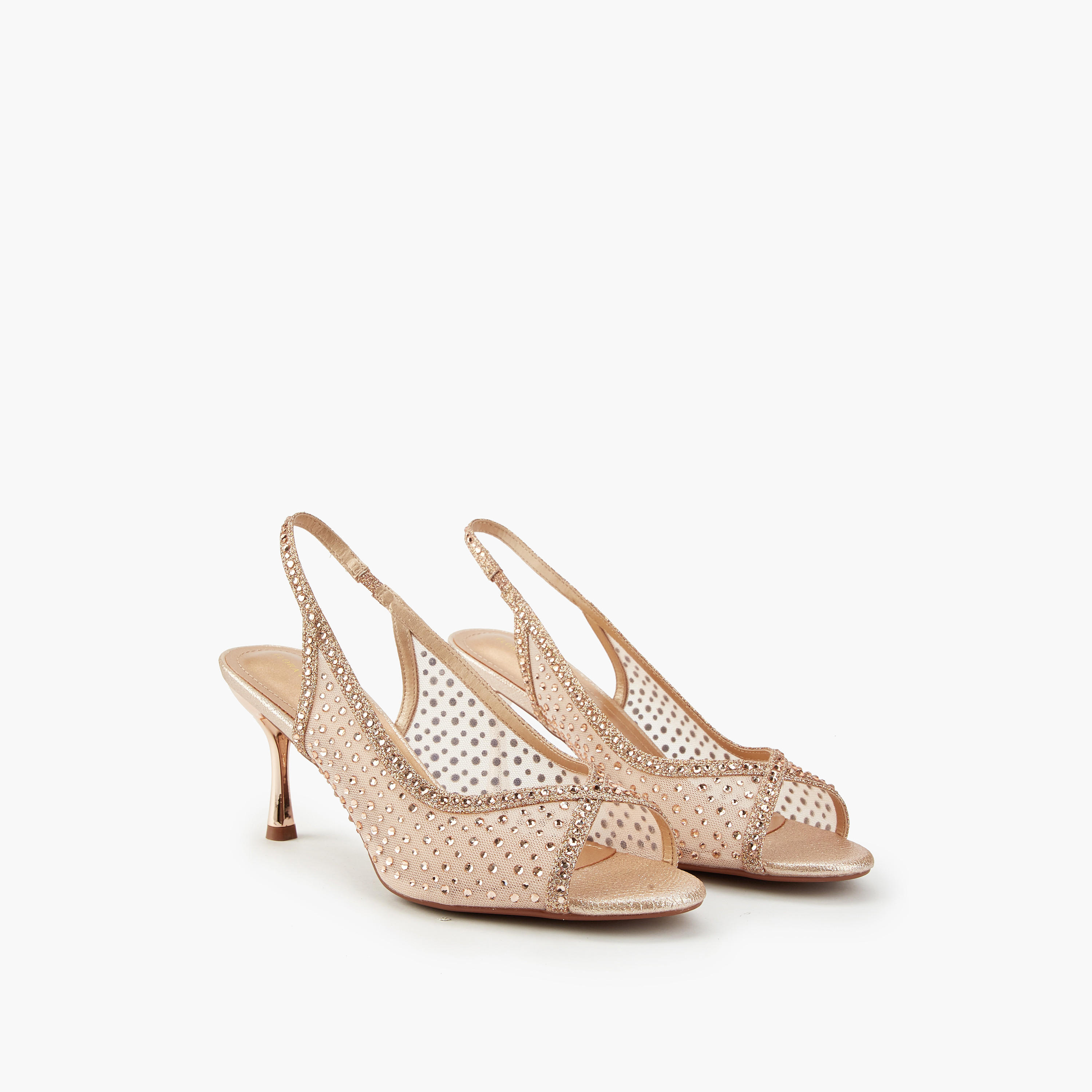 Flora Bella Embellished Slingback Peep-Toe Sandals with Stiletto Heels-women-shoes-sandals-heeled-image-1