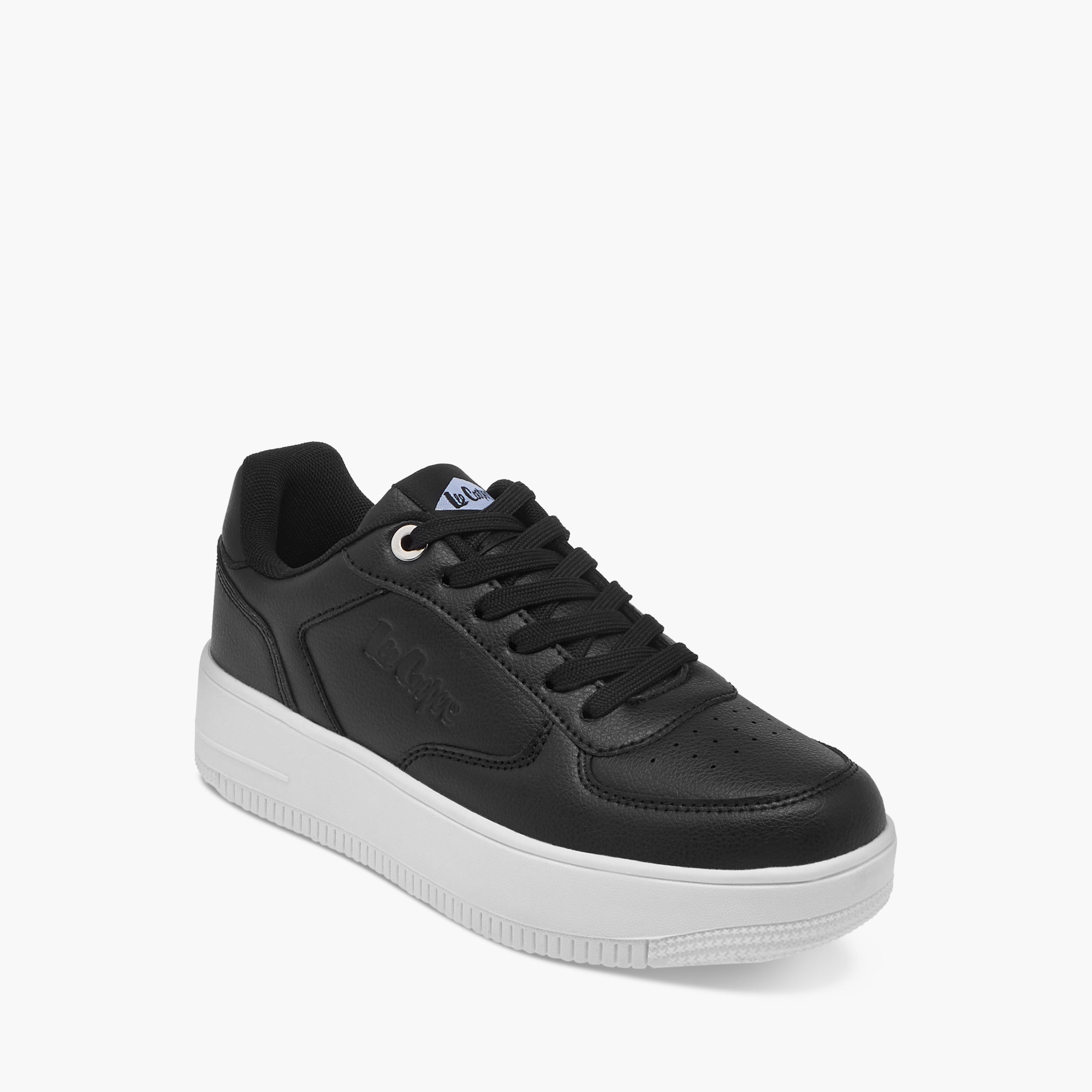 Lee Cooper Women's Perforation Detail Lace-Up Sneakers-women-shoes-sneakers-image-2