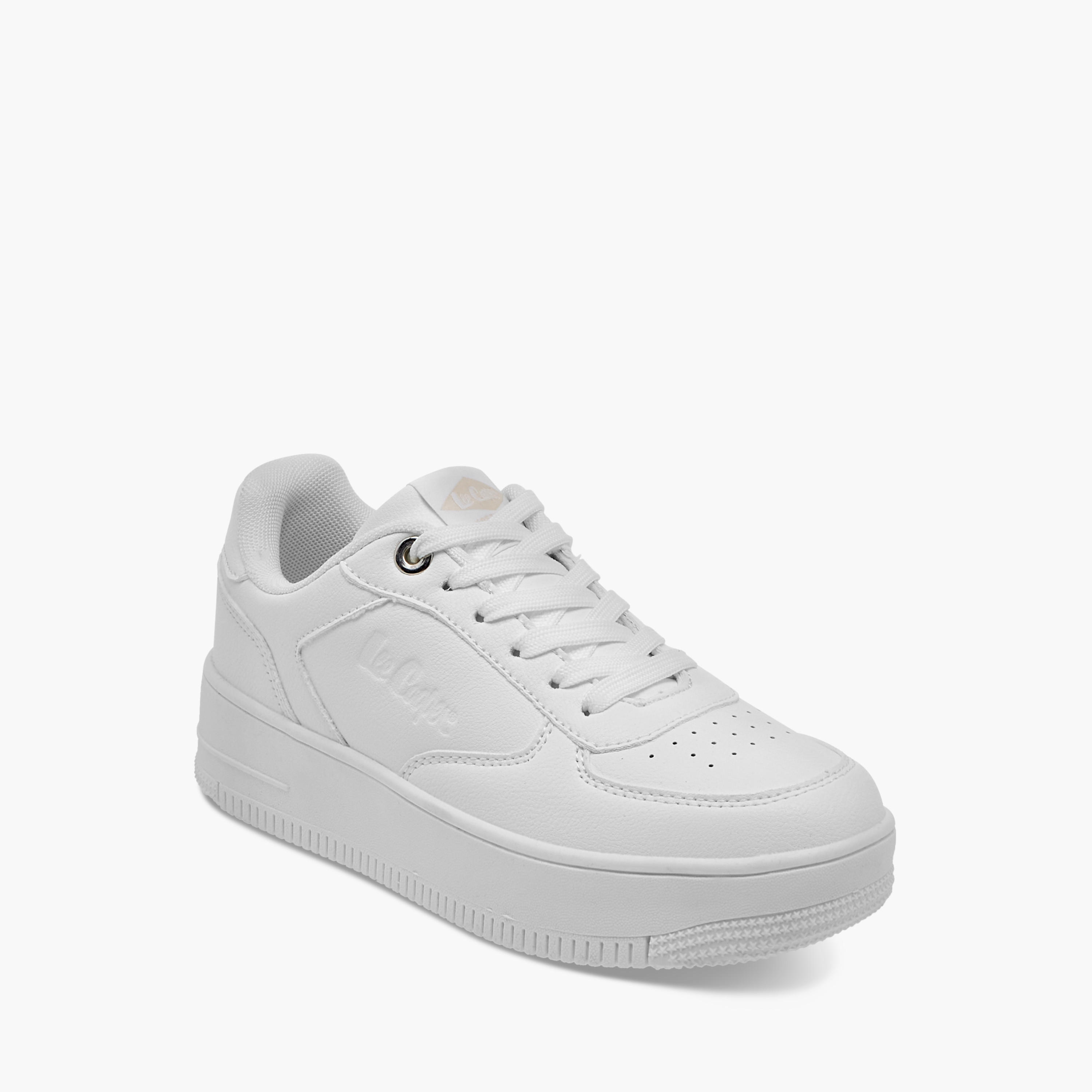 Lee Cooper Women's Perforation Detail Lace-Up Sneakers-women-shoes-sneakers-image-2