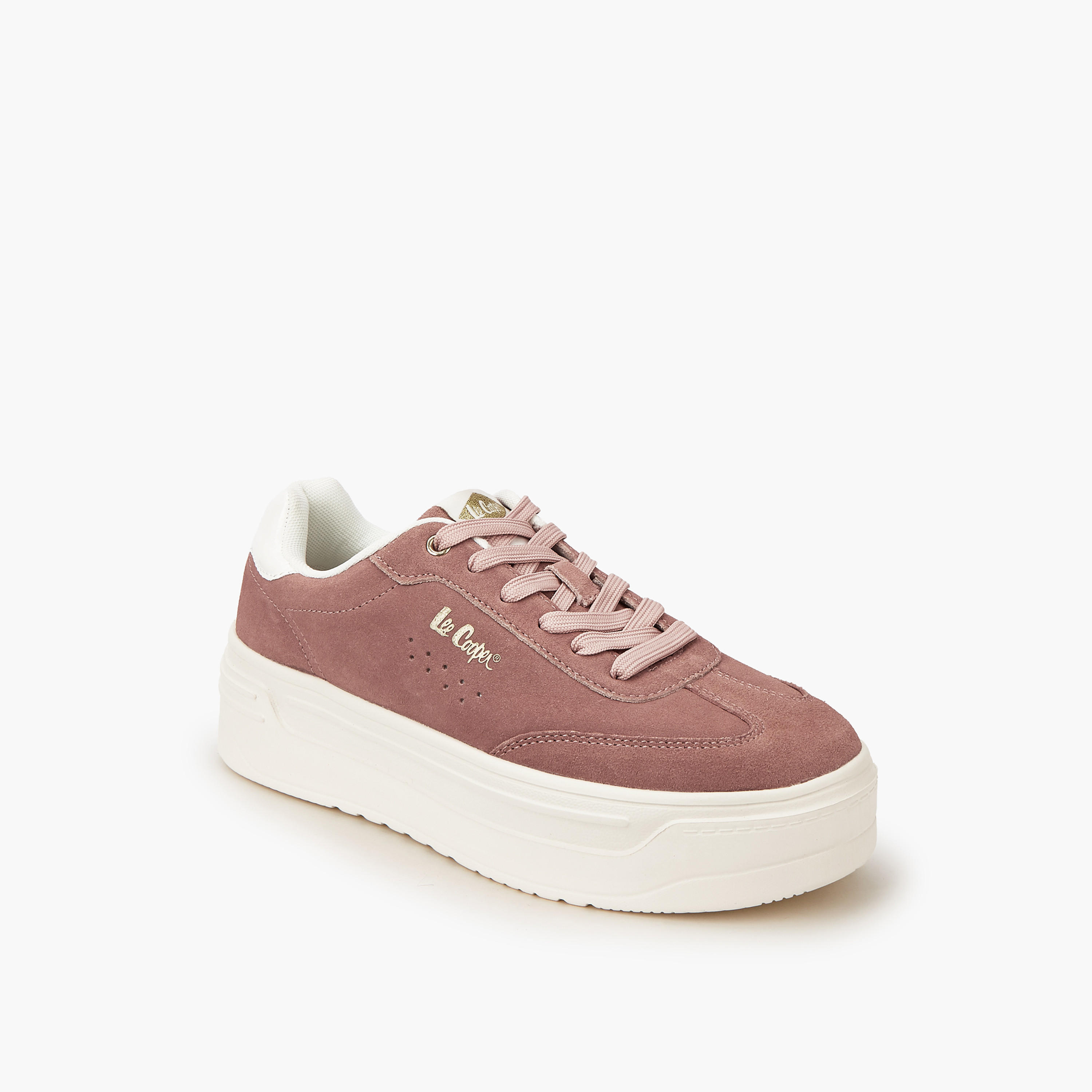 Lee Cooper Women's Panelled Lace-Up Sneakers-women-shoes-sneakers-image-2
