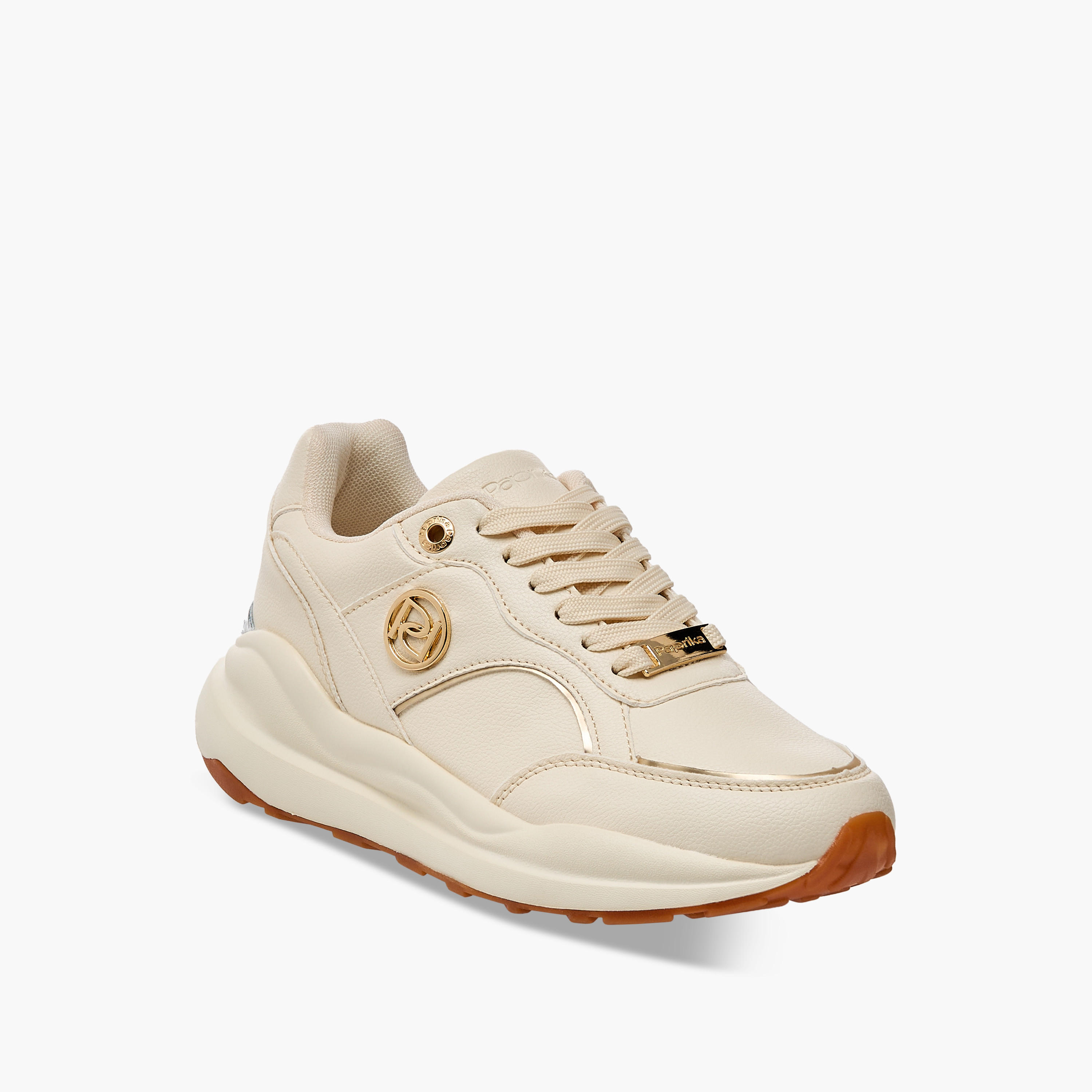 حذاء سنيكرز بألواح وزينة معدنية ورباط إغلاق من بابريكا-women-shoes-sneakers-image-2