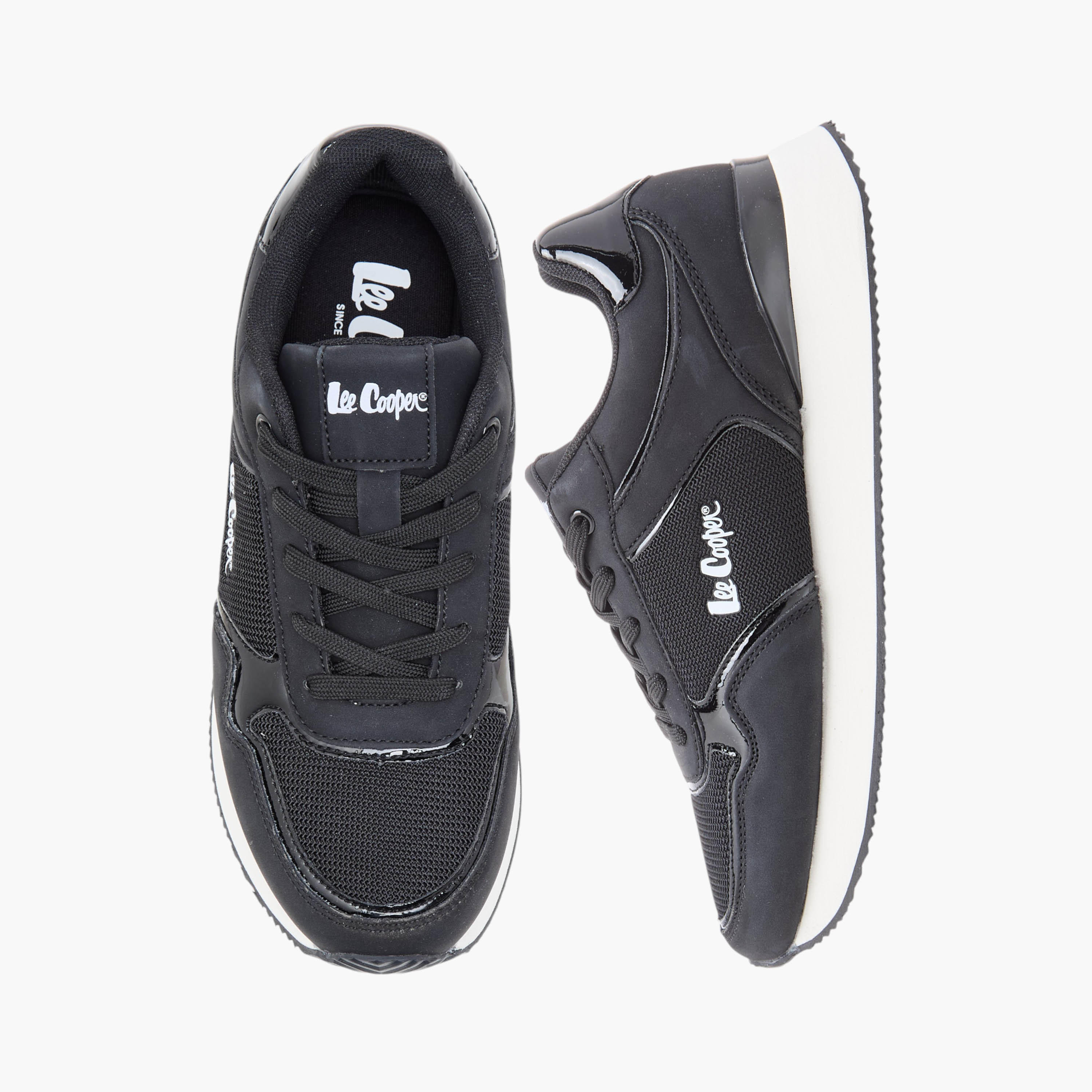 Lee Cooper Women's Mesh Sneakers with Lace-Up Closure-women-shoes-sneakers-image-1