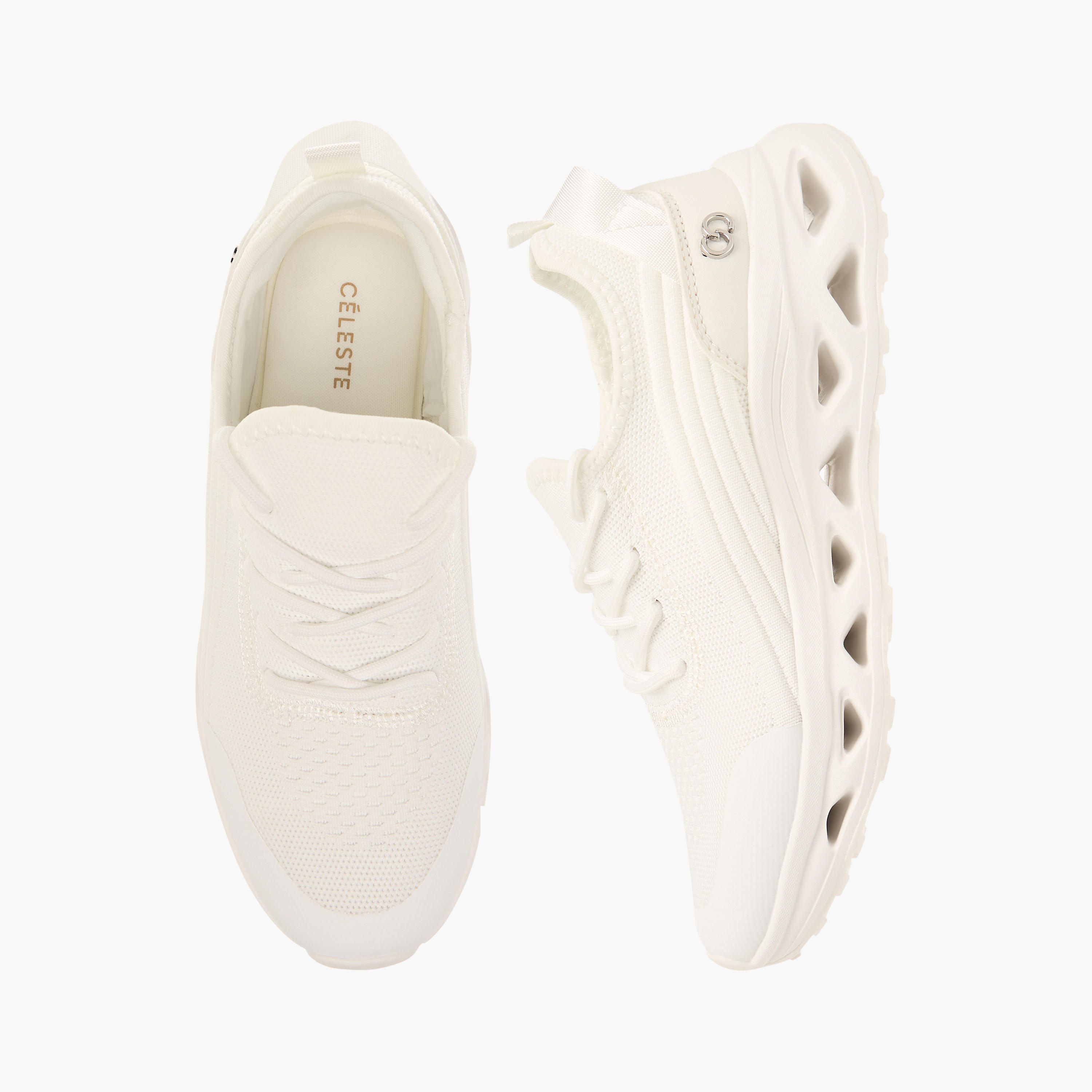 Celeste Women's Mesh Textured Sneakers with Lace-Up Closure-women-shoes-sneakers-image-1