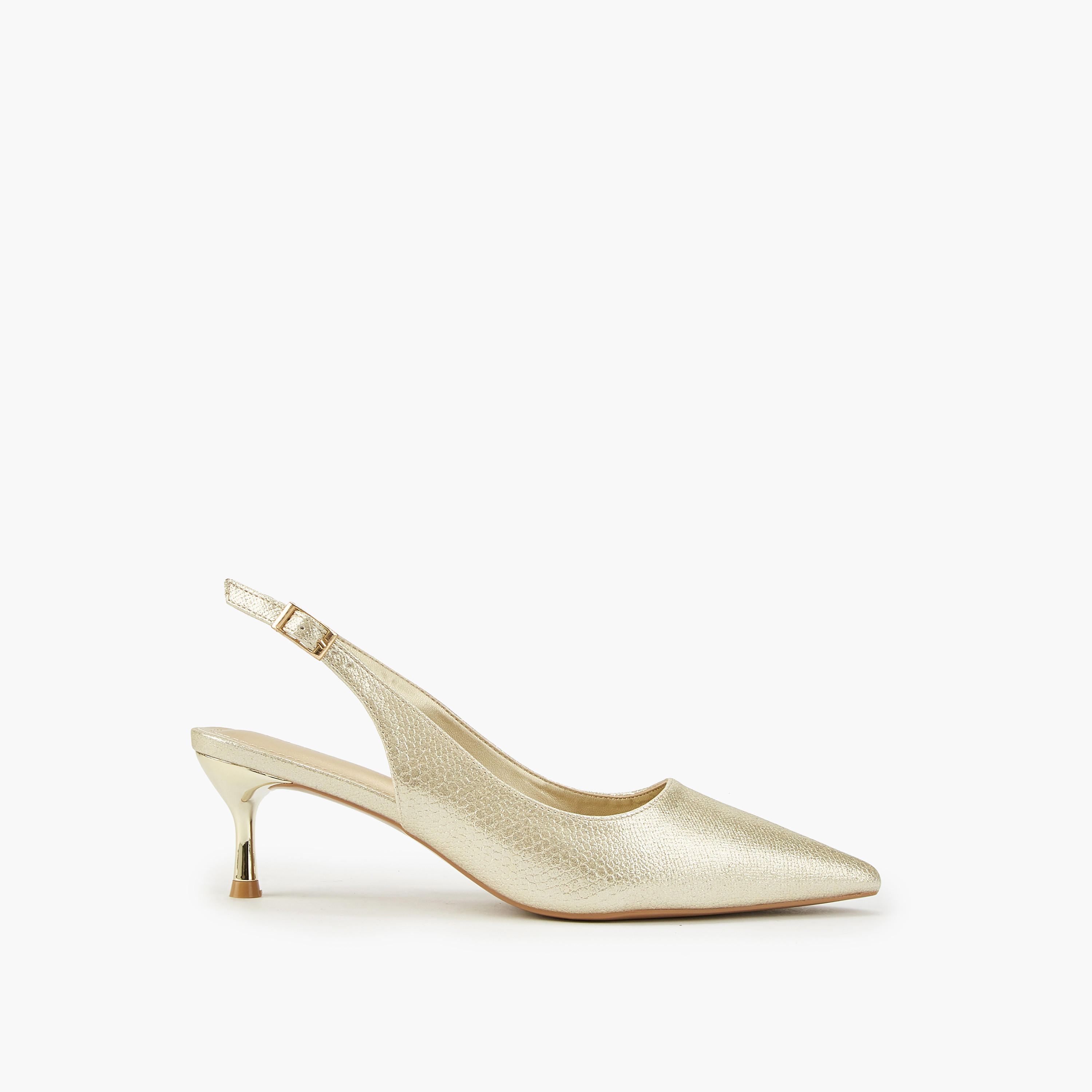 Flora Bella Metallic Pointed Toe Shoes with Stiletto Heels-women-shoes-heels-image-2