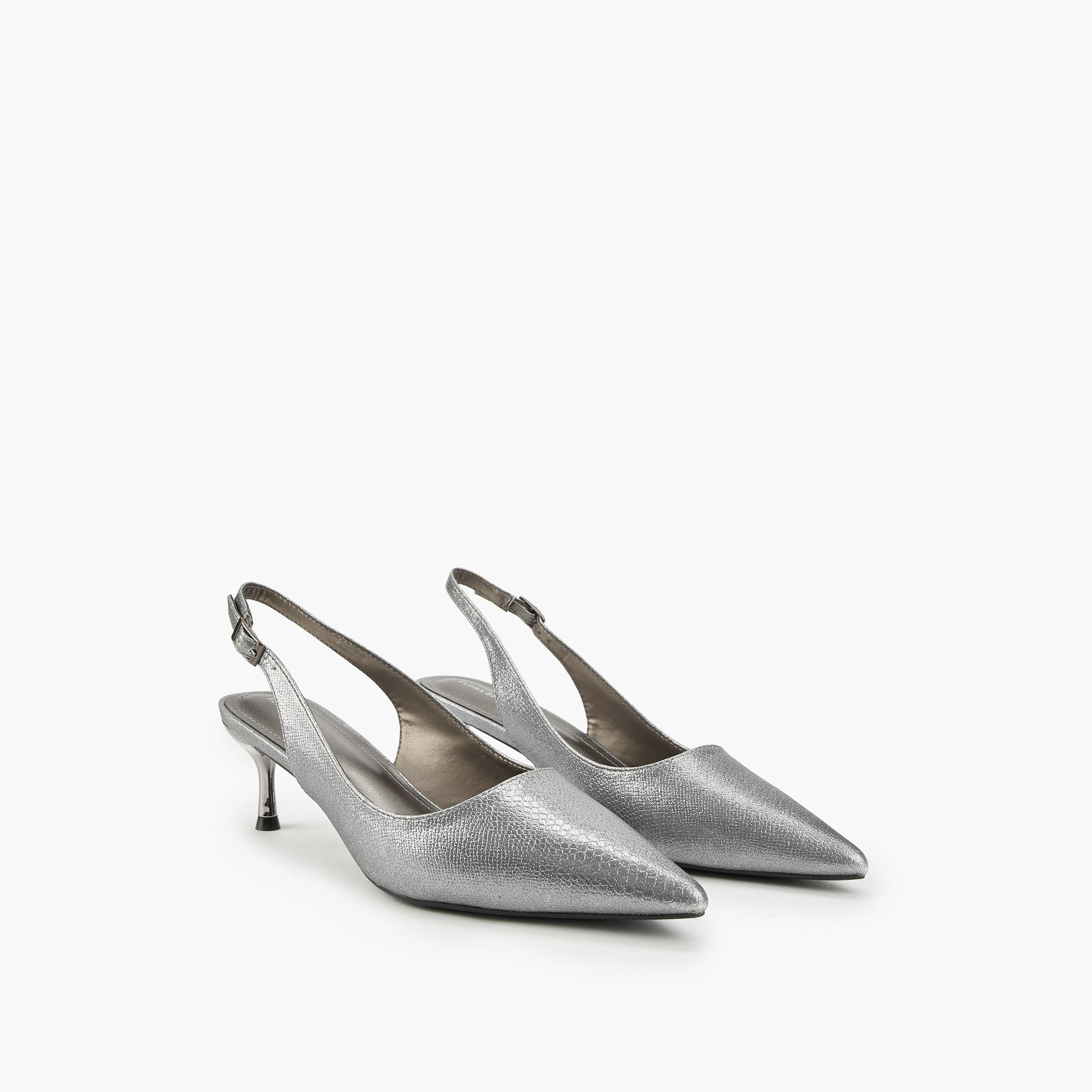 حذاء ميتاليك بكعب ستيليتو ومقدمة مدببة من فلورا بيلا-women-shoes-heels-image-1