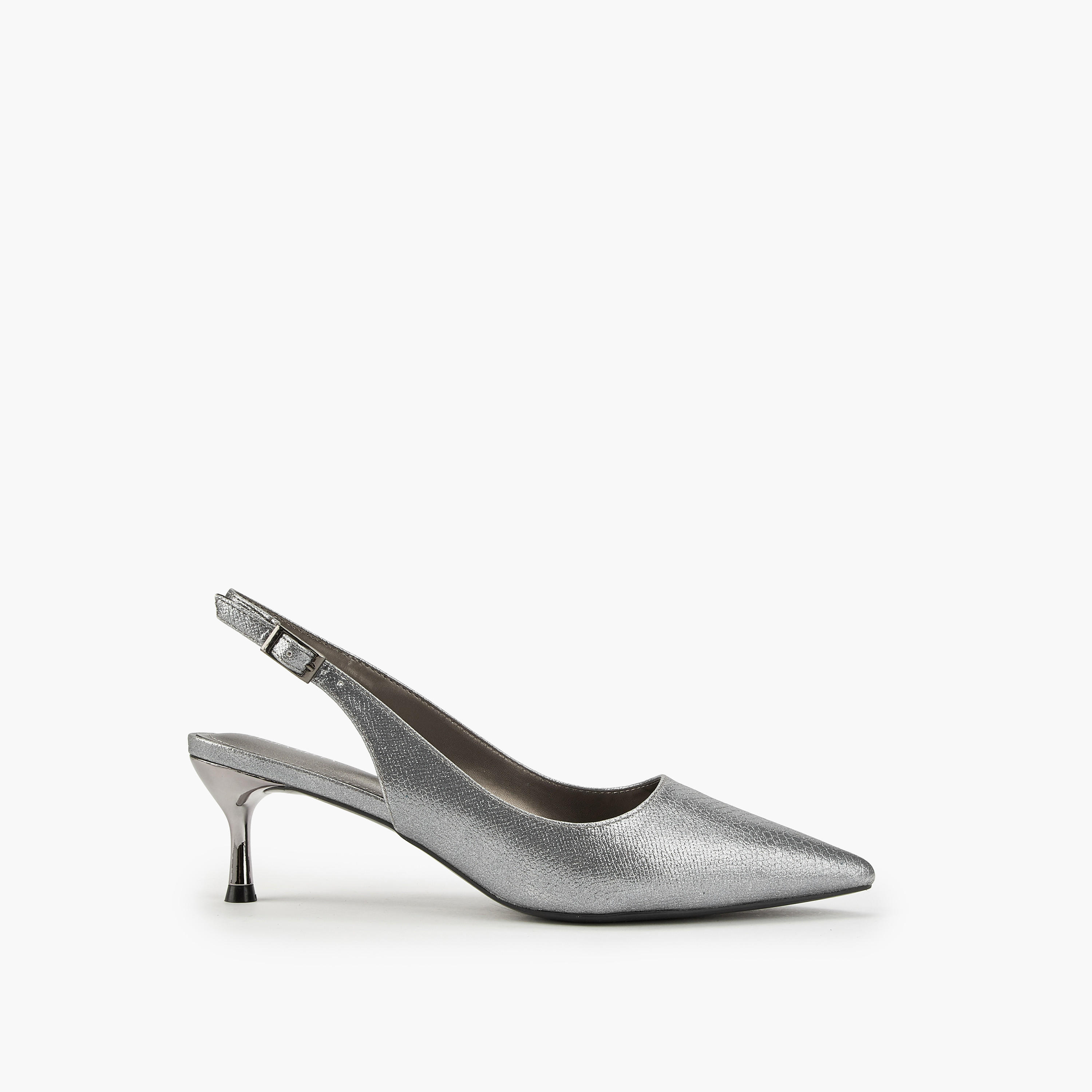 حذاء ميتاليك بكعب ستيليتو ومقدمة مدببة من فلورا بيلا-women-shoes-heels-image-2