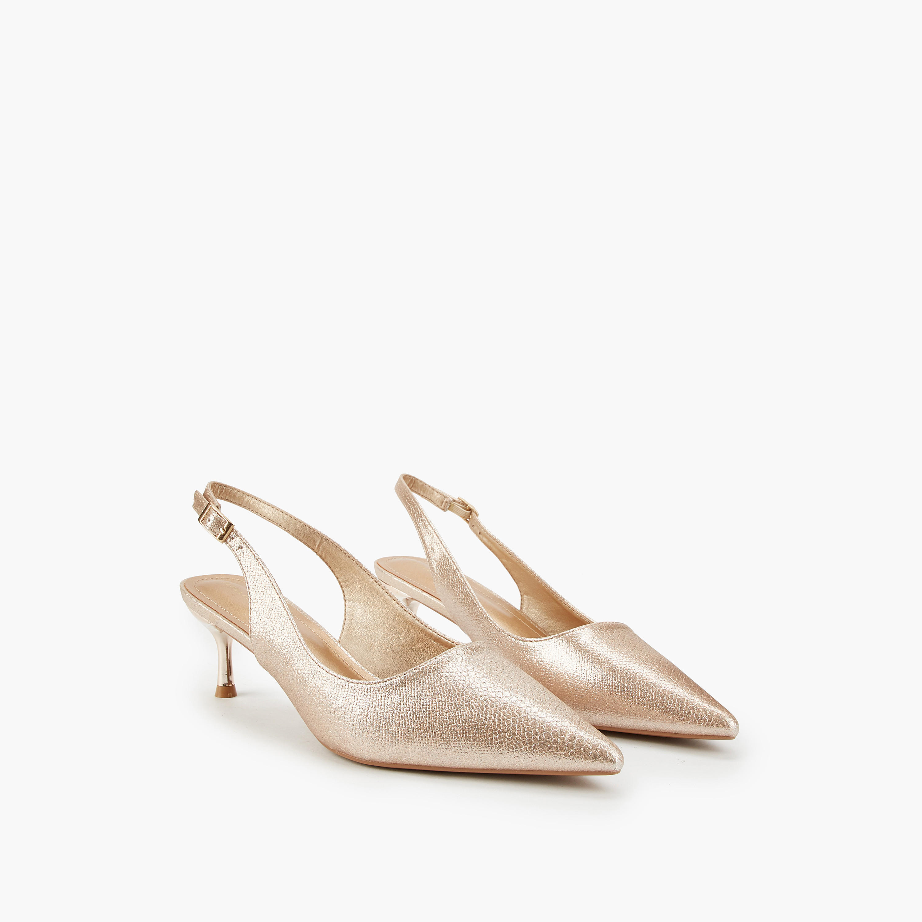 حذاء ميتاليك بكعب ستيليتو ومقدمة مدببة من فلورا بيلا-women-shoes-heels-image-1