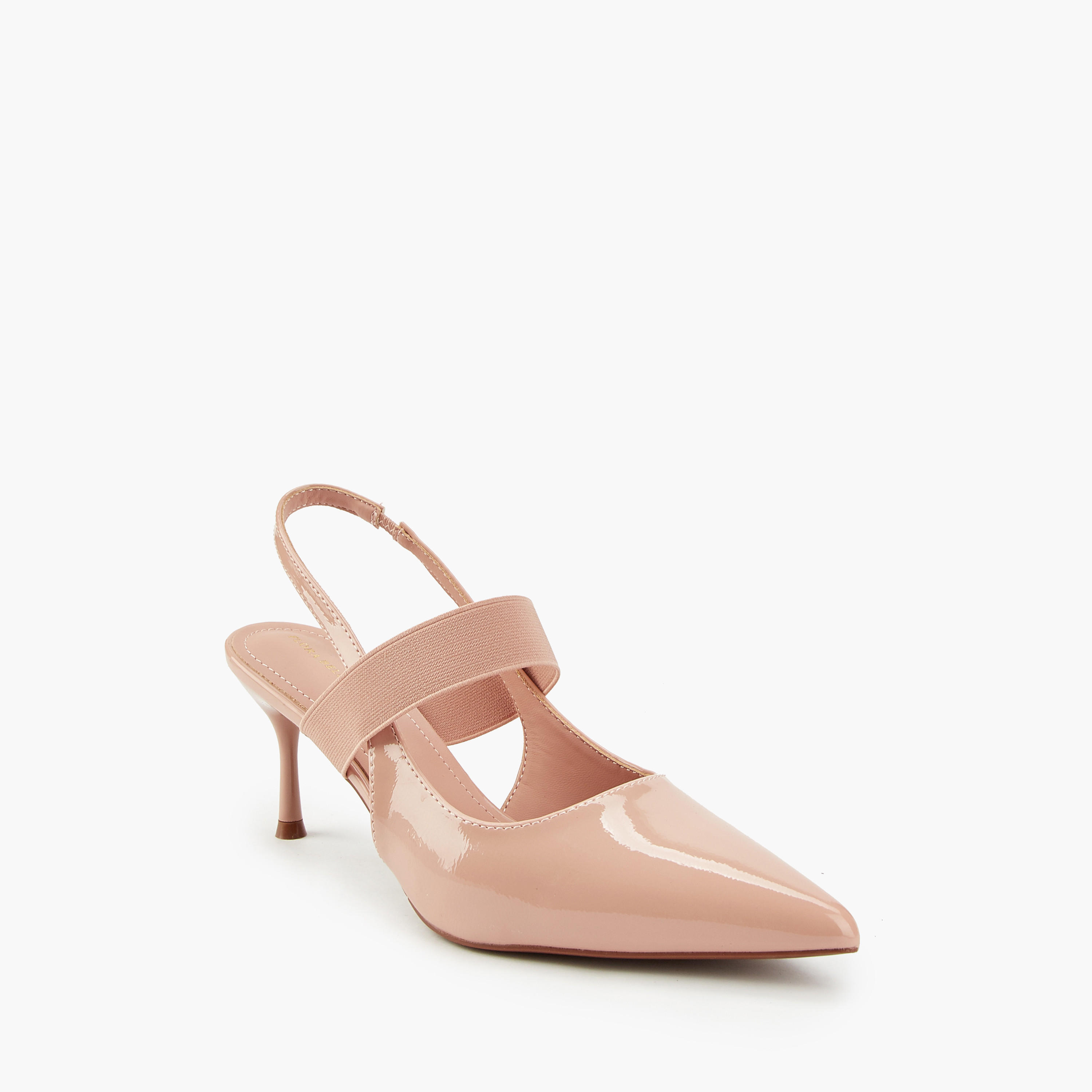 حذاء سادة بمقدمة مدببة وحزام خلفي وكعب ستيليتو من فلورا بيلا-women-shoes-heels-image-3