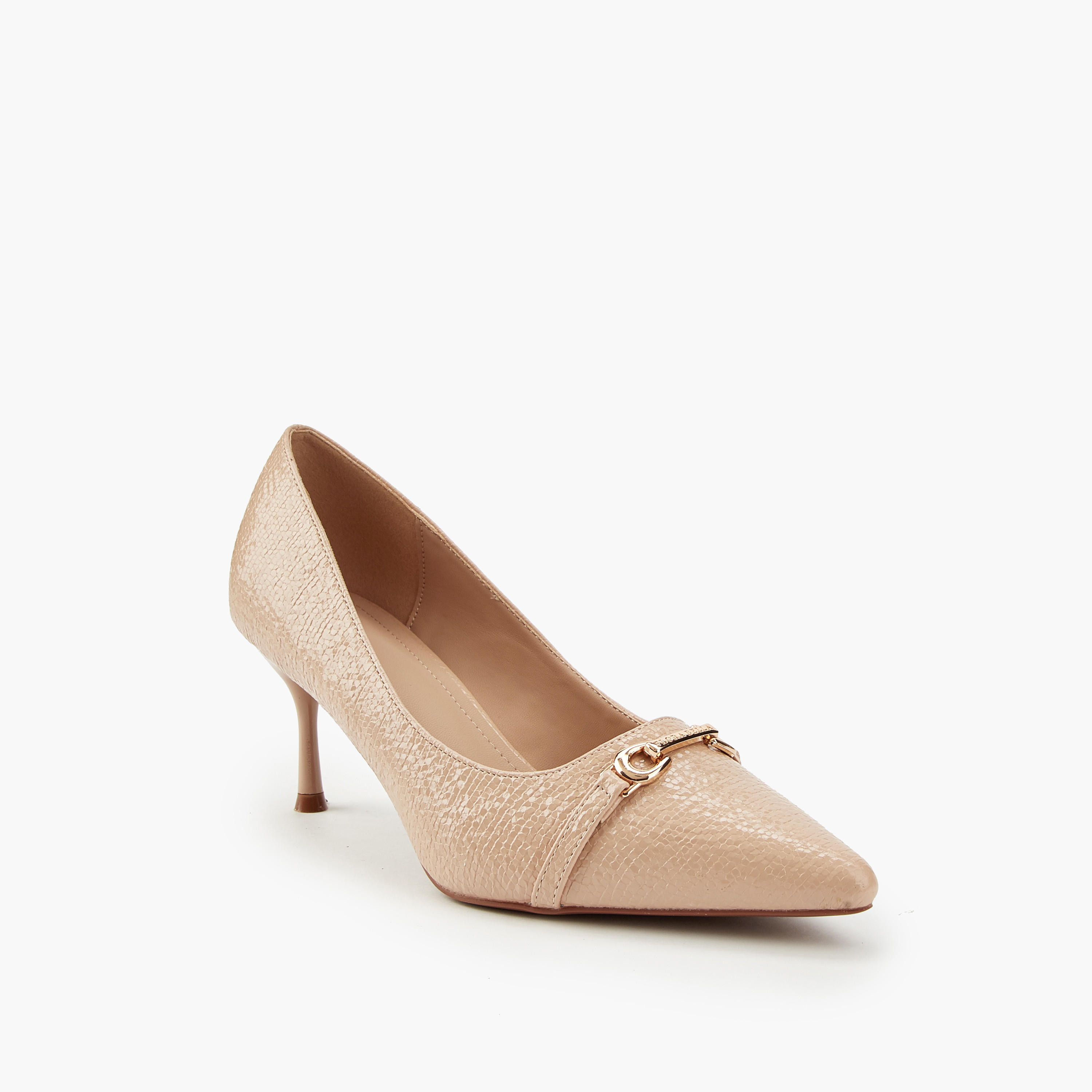 Flora Bella Textured Slip-On Pumps with Stiletto Heels-women-shoes-heels-image-3
