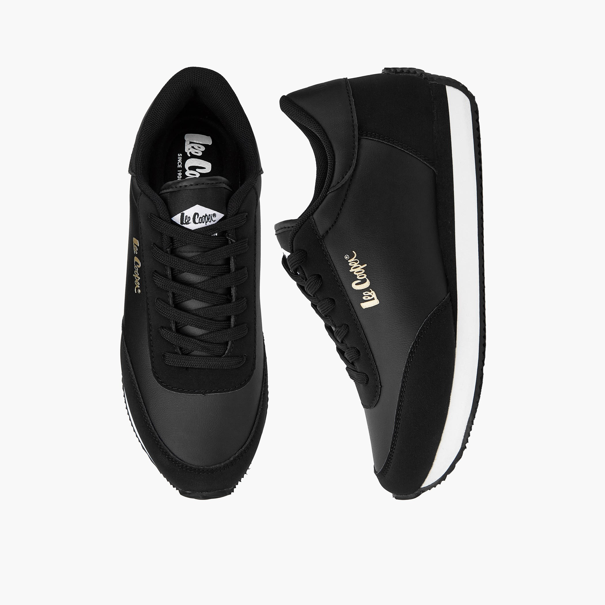 Lee Cooper Women's Panelled Lace-Up Sneakers-women-shoes-sneakers-image-1