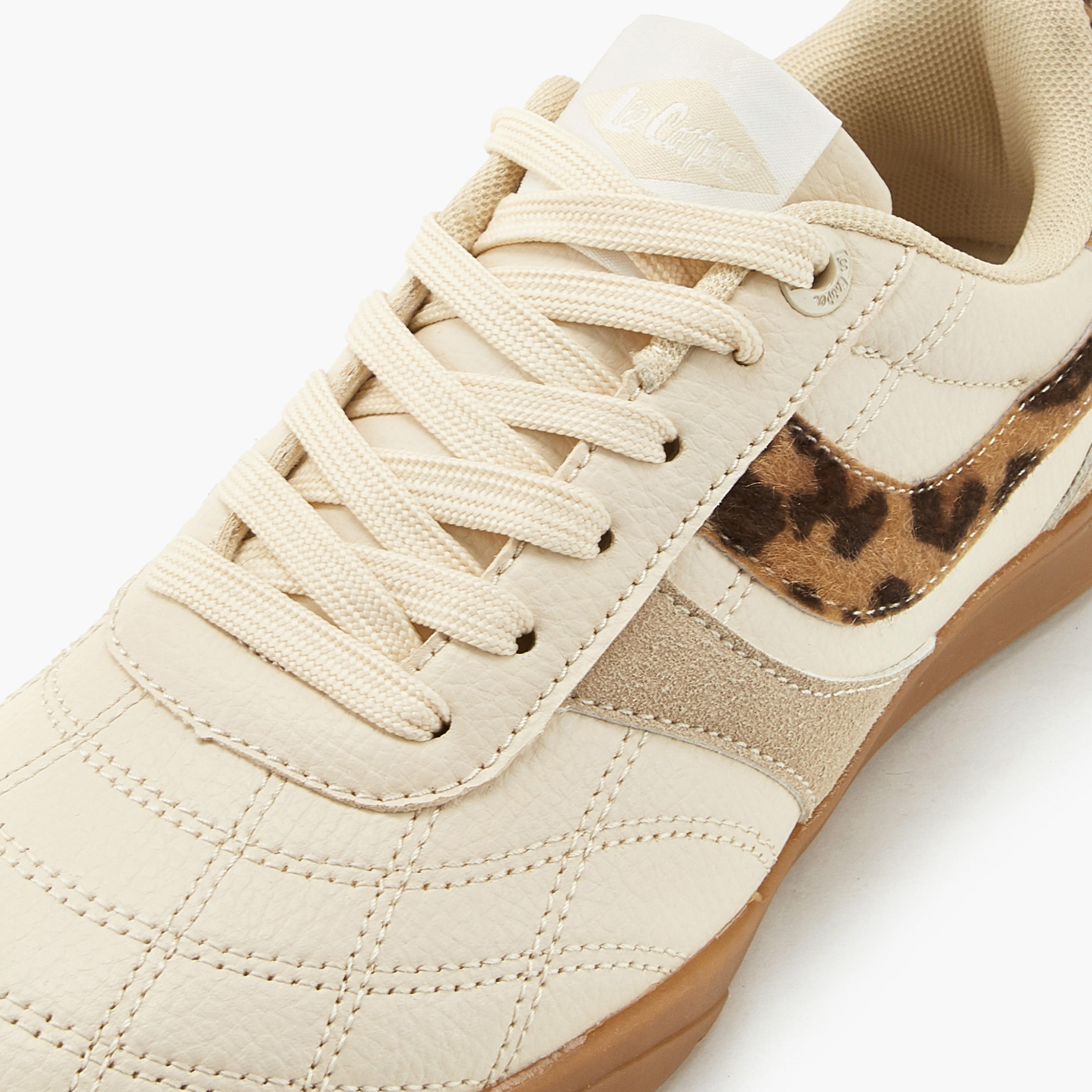 Lee Cooper Women's Animal Print Lace-Up Sneakers-women-shoes-sneakers-image-4