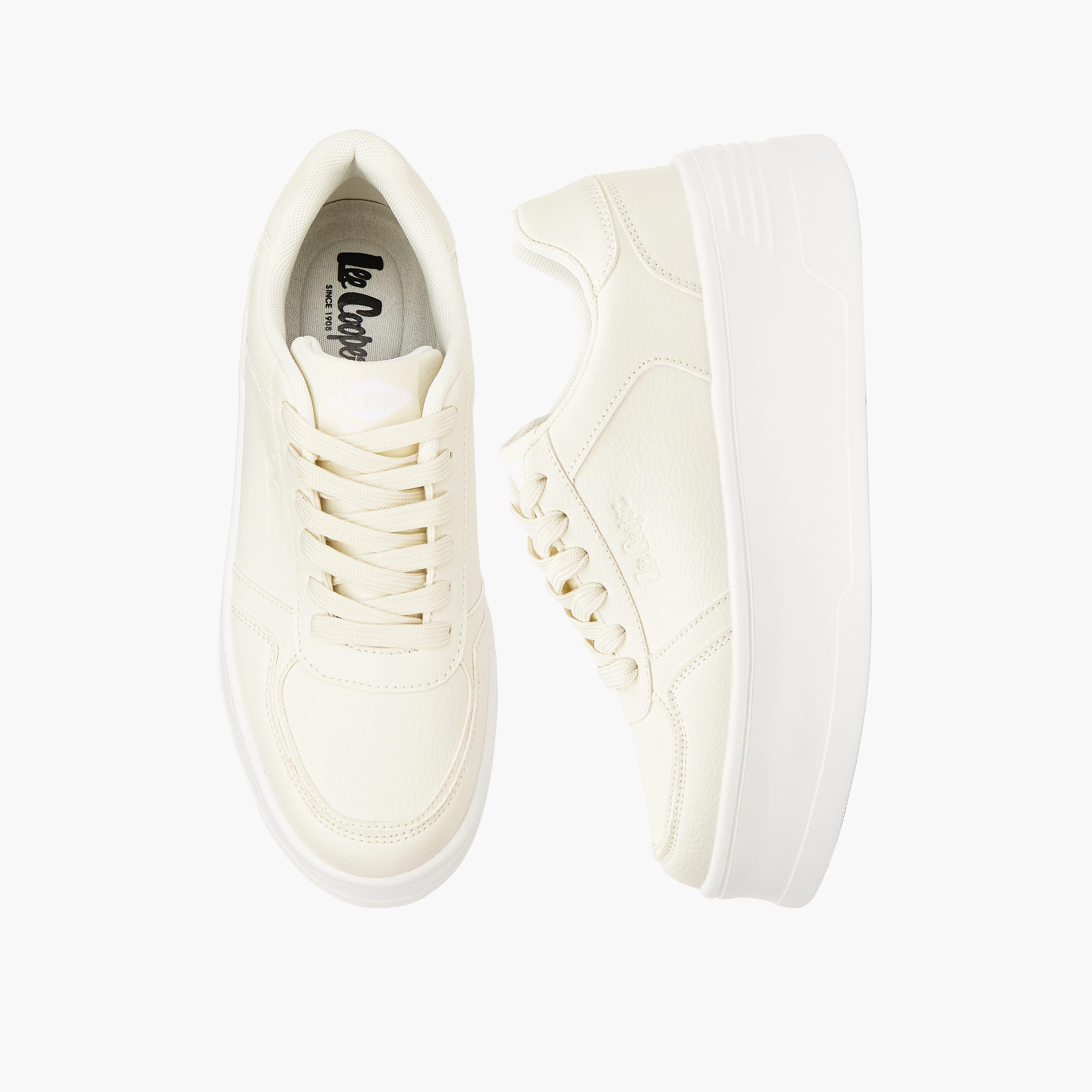 Lee Cooper Women's Solid Lace-Up Sneakers-women-shoes-sneakers-image-1