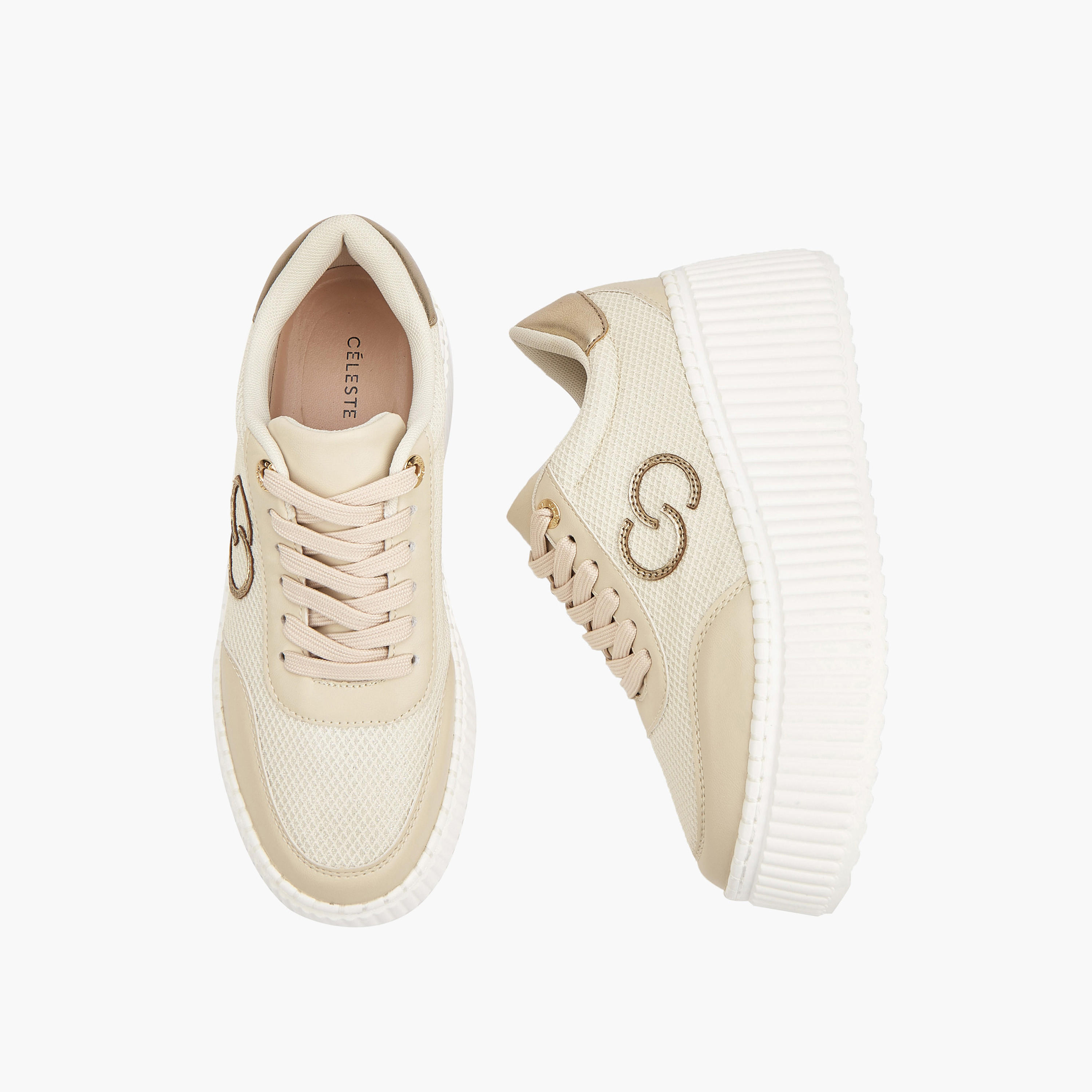 Celeste Women's Logo Applique Lace-Up Sneakers-women-shoes-sneakers-image-1