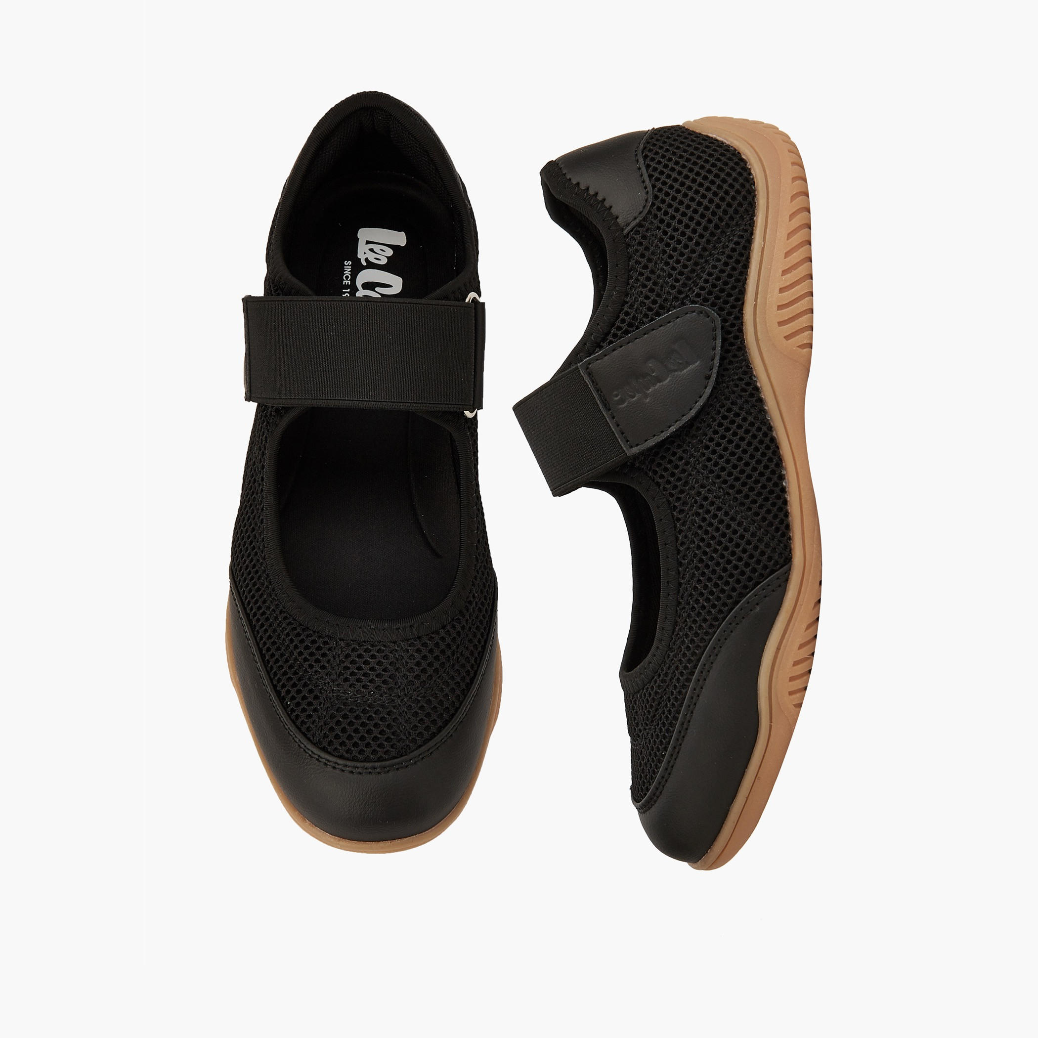 Lee Cooper Women's Textured Sneakers with Hook and Loop Closure-women-shoes-sneakers-image-1
