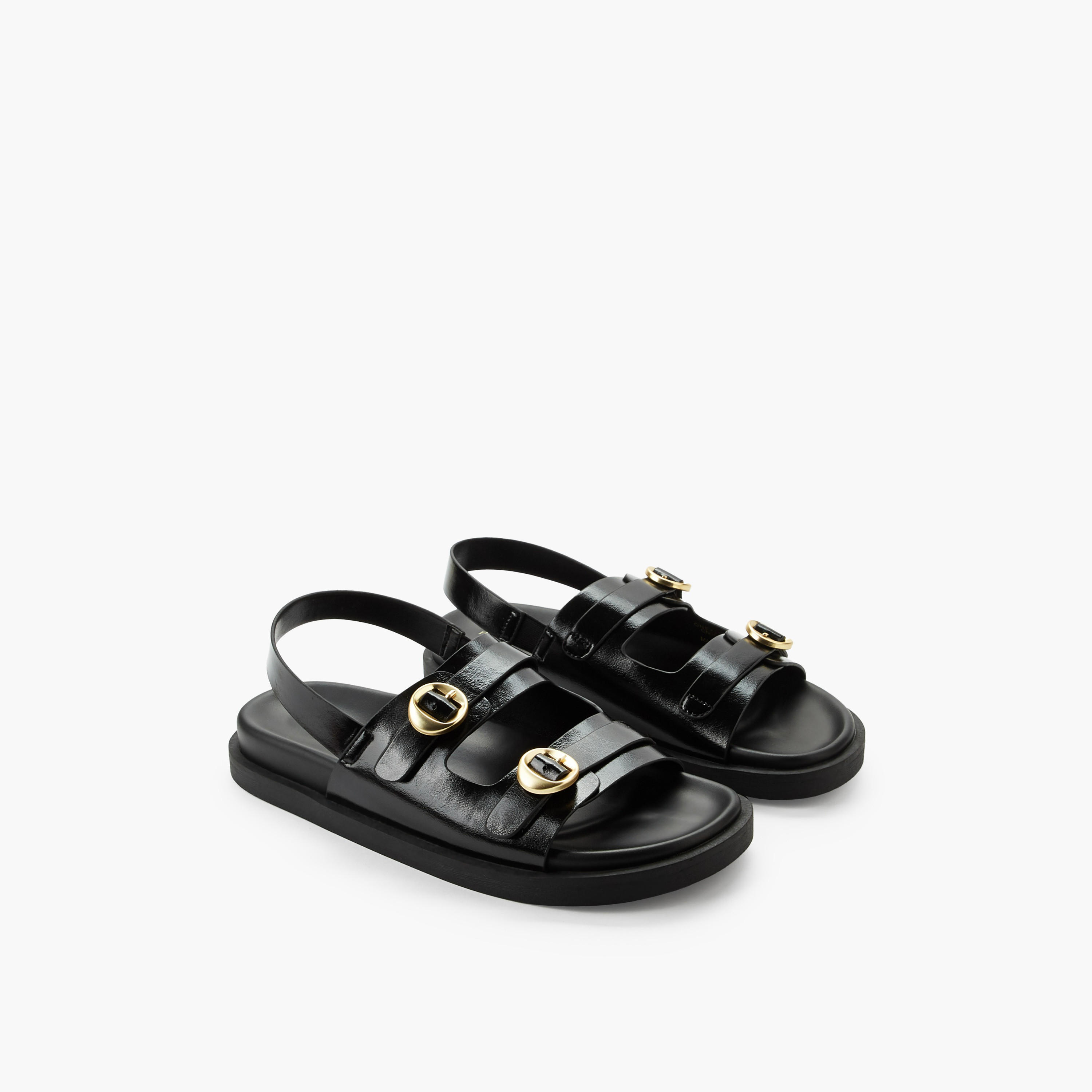 Flora Bella Women Buckle Detail Sandals-women-shoes-flats-sandals-image-1