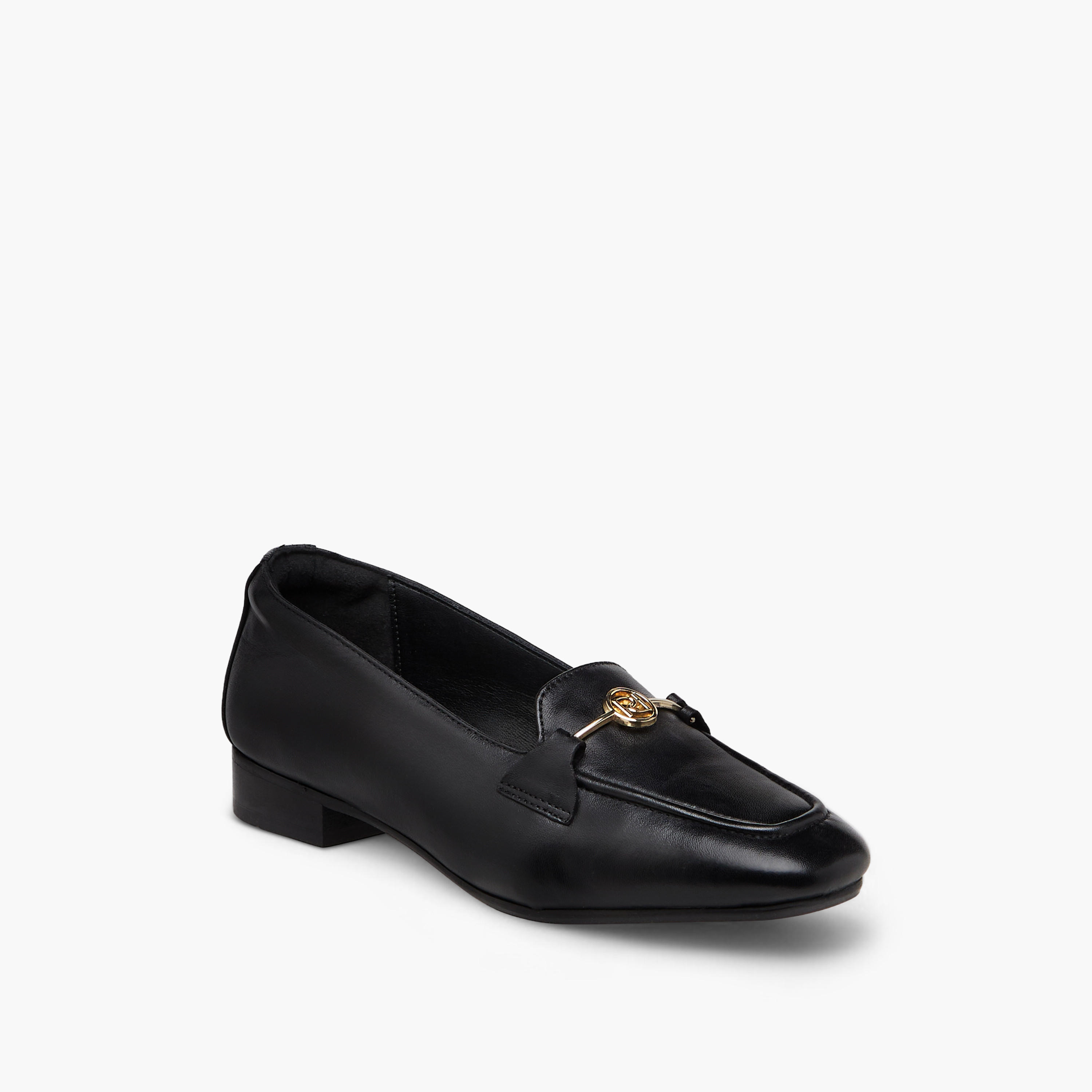 Paprika Buckle Detail Loafers with Block Heels-women-shoes-loafersandmoccasins-image-2