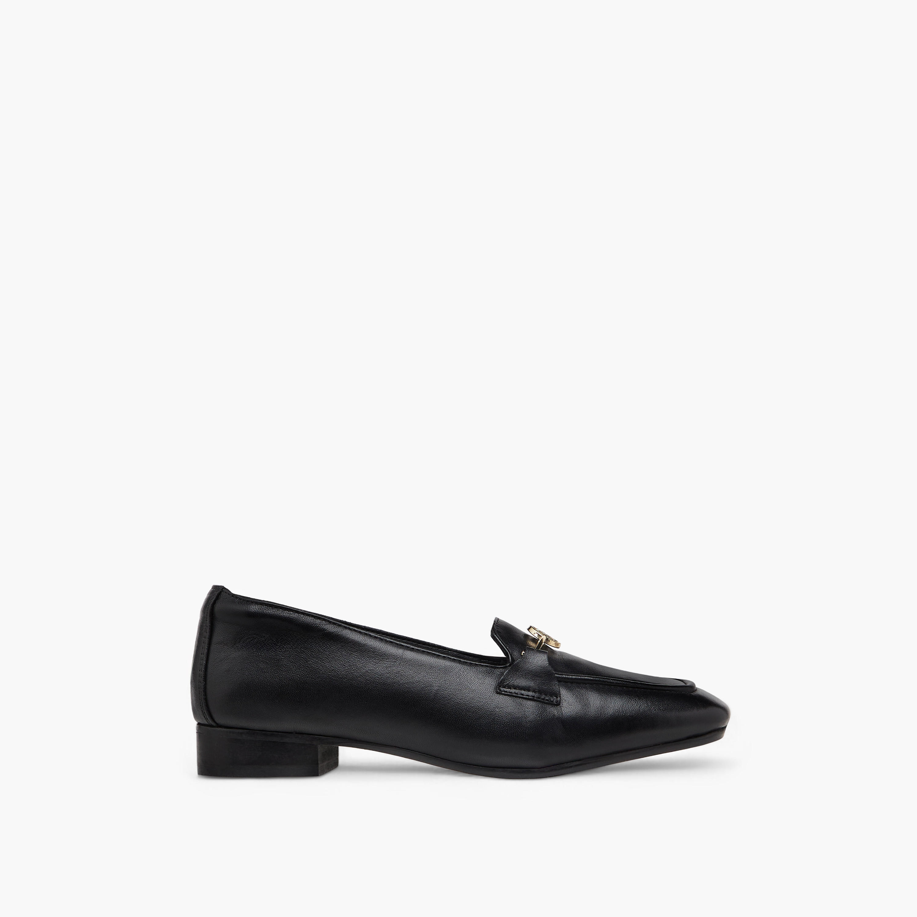 Paprika Buckle Detail Loafers with Block Heels-women-shoes-loafersandmoccasins-image-3
