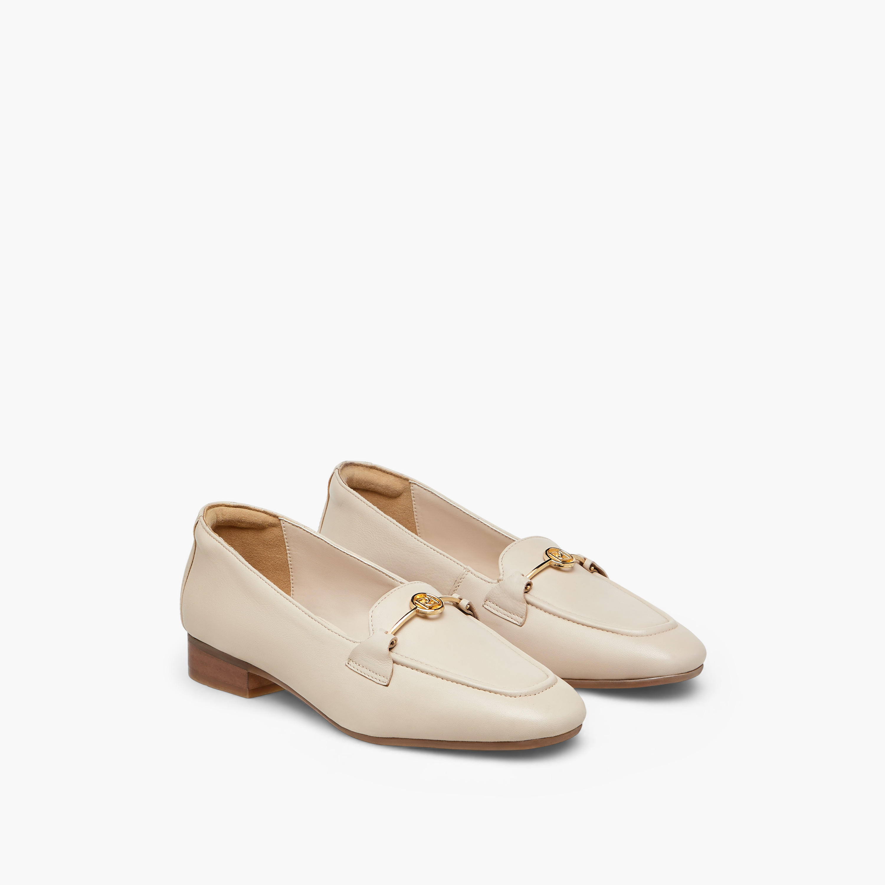 Paprika Buckle Detail Loafers with Block Heels-women-shoes-loafersandmoccasins-image-1