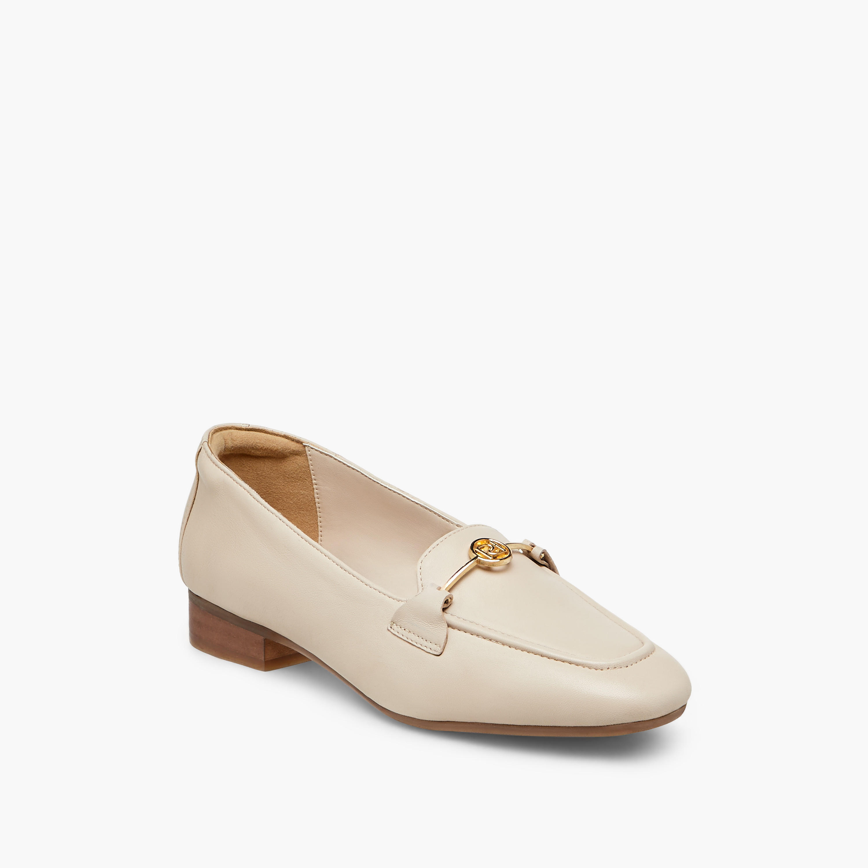 Paprika Buckle Detail Loafers with Block Heels-women-shoes-loafersandmoccasins-image-2