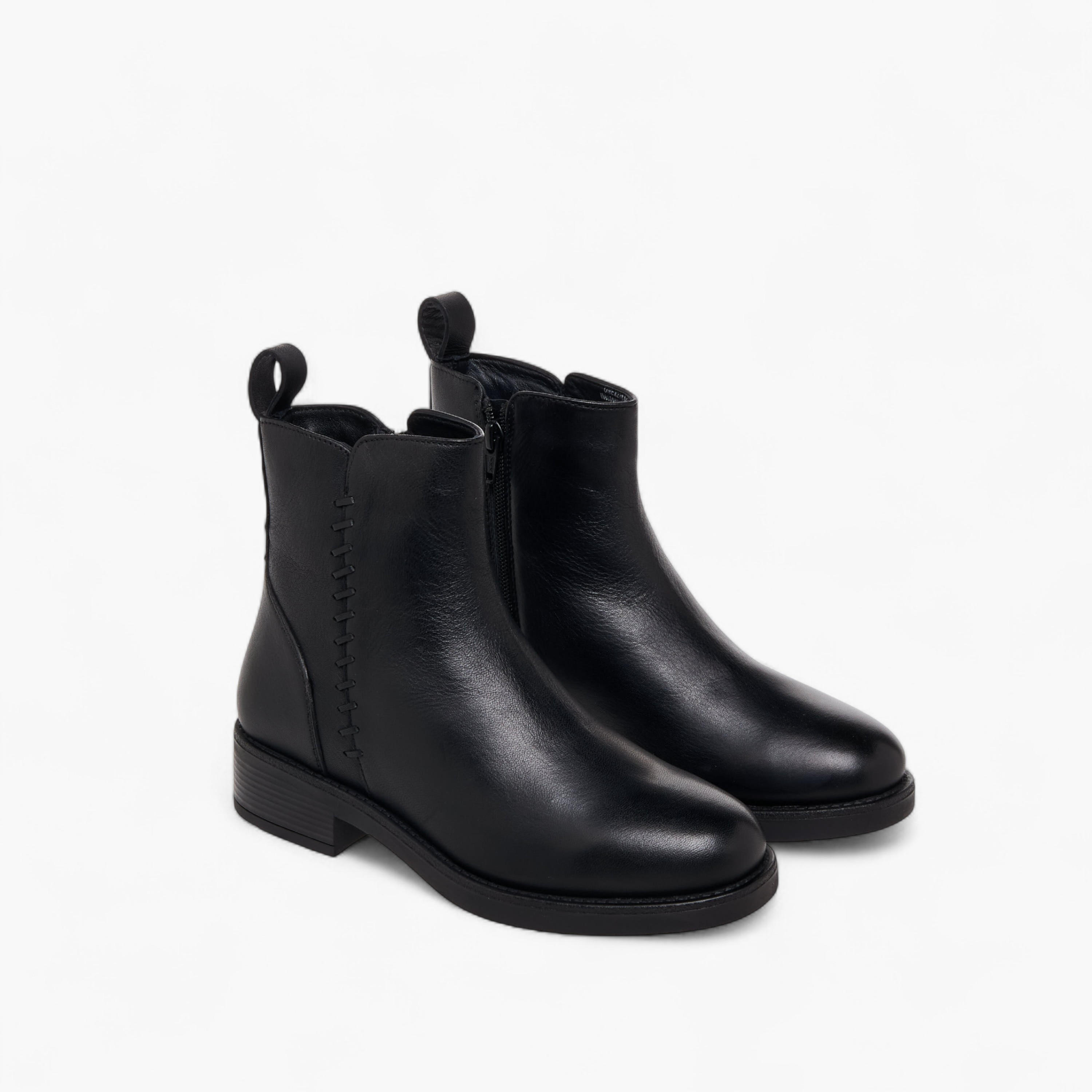 Paprika Women Leather Ankle Boots with Block Heel-women-shoes-boots-image-1