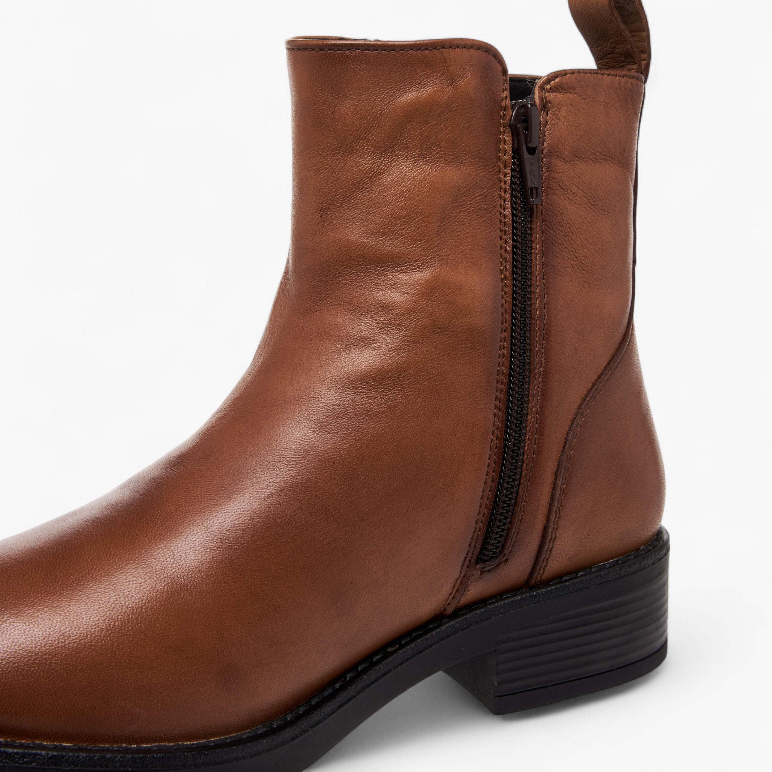 Paprika Women Leather Ankle Boots with Block Heel-women-shoes-boots-image-6
