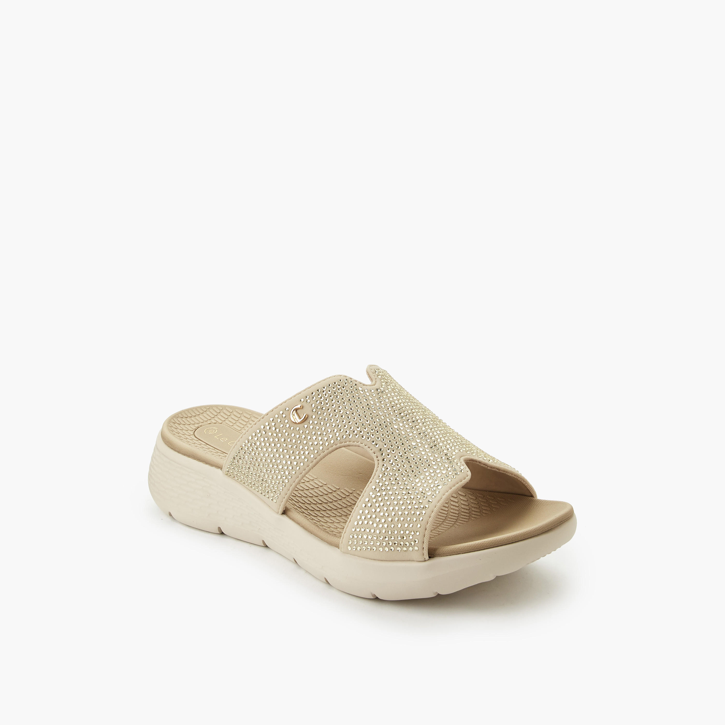 Le Confort Women Embellished Slide Sandals-women-shoes-sandals-heeled-image-1