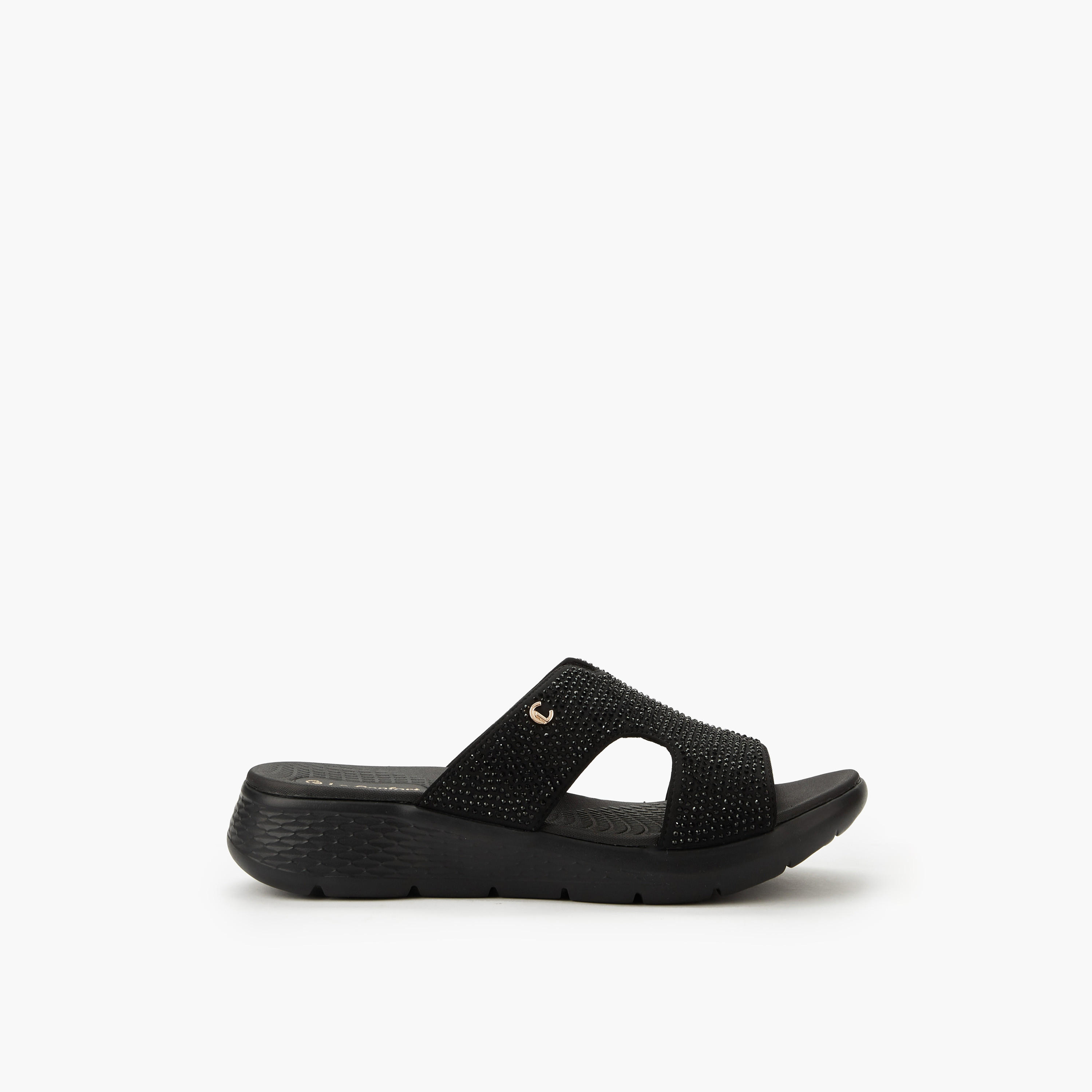Le Confort Women Embellished Slide Sandals-women-shoes-sandals-heeled-image-1