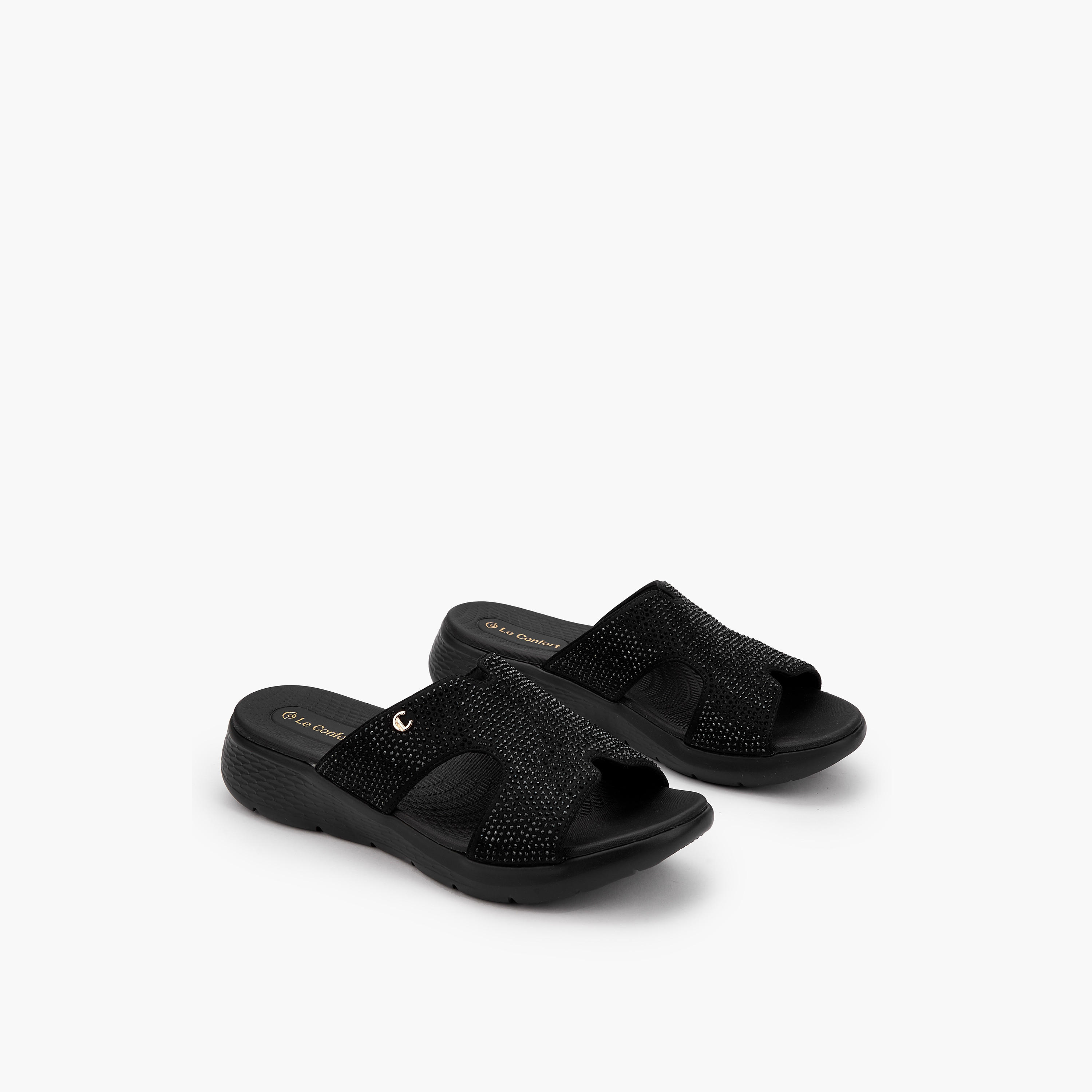 Le Confort Women Embellished Slide Sandals-women-shoes-sandals-heeled-image-5