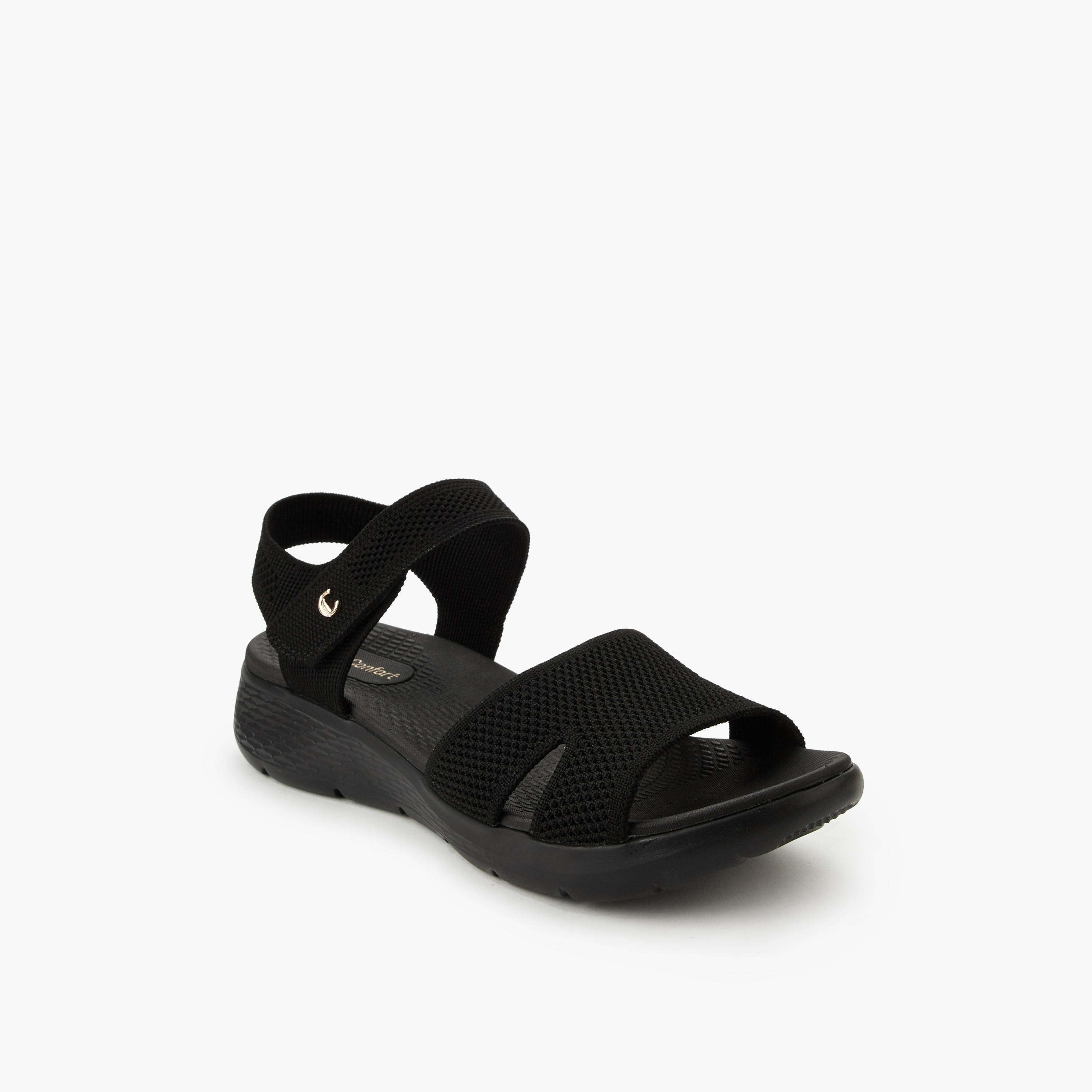 Le Confort Women Hook & Loop Strap Sandals-women-shoes-sandals-heeled-image-3