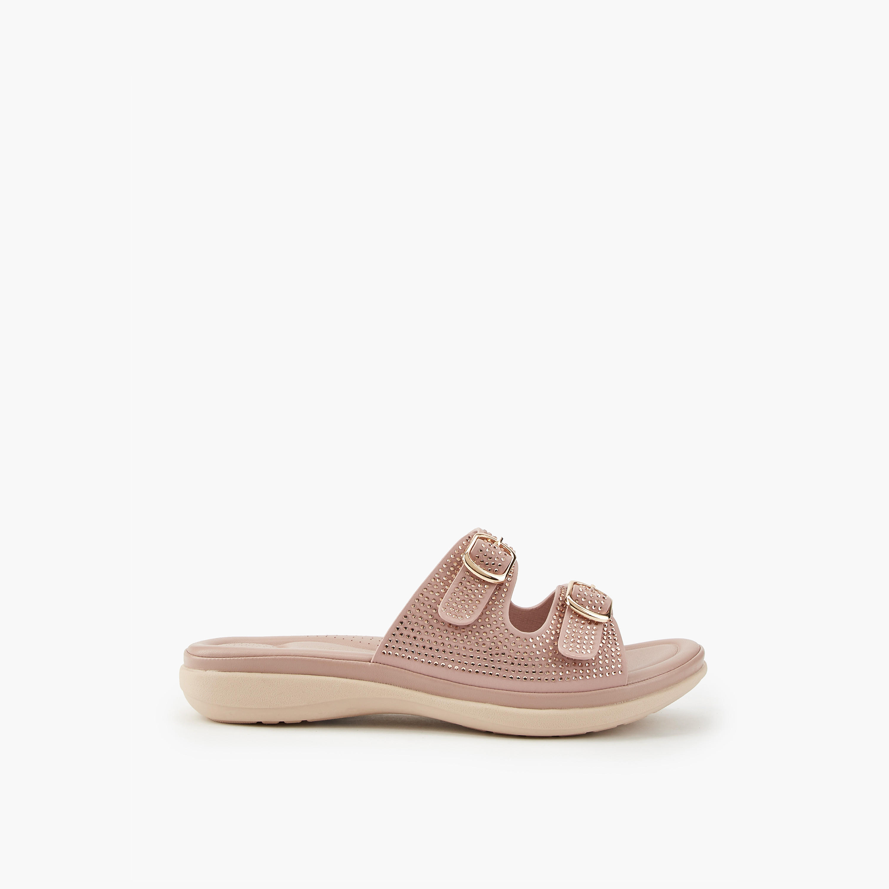 صندل سهل الارتداء مزين بتفاصيل إبزيم من فلورا بيلا-women-shoes-flats-sandals-image-2