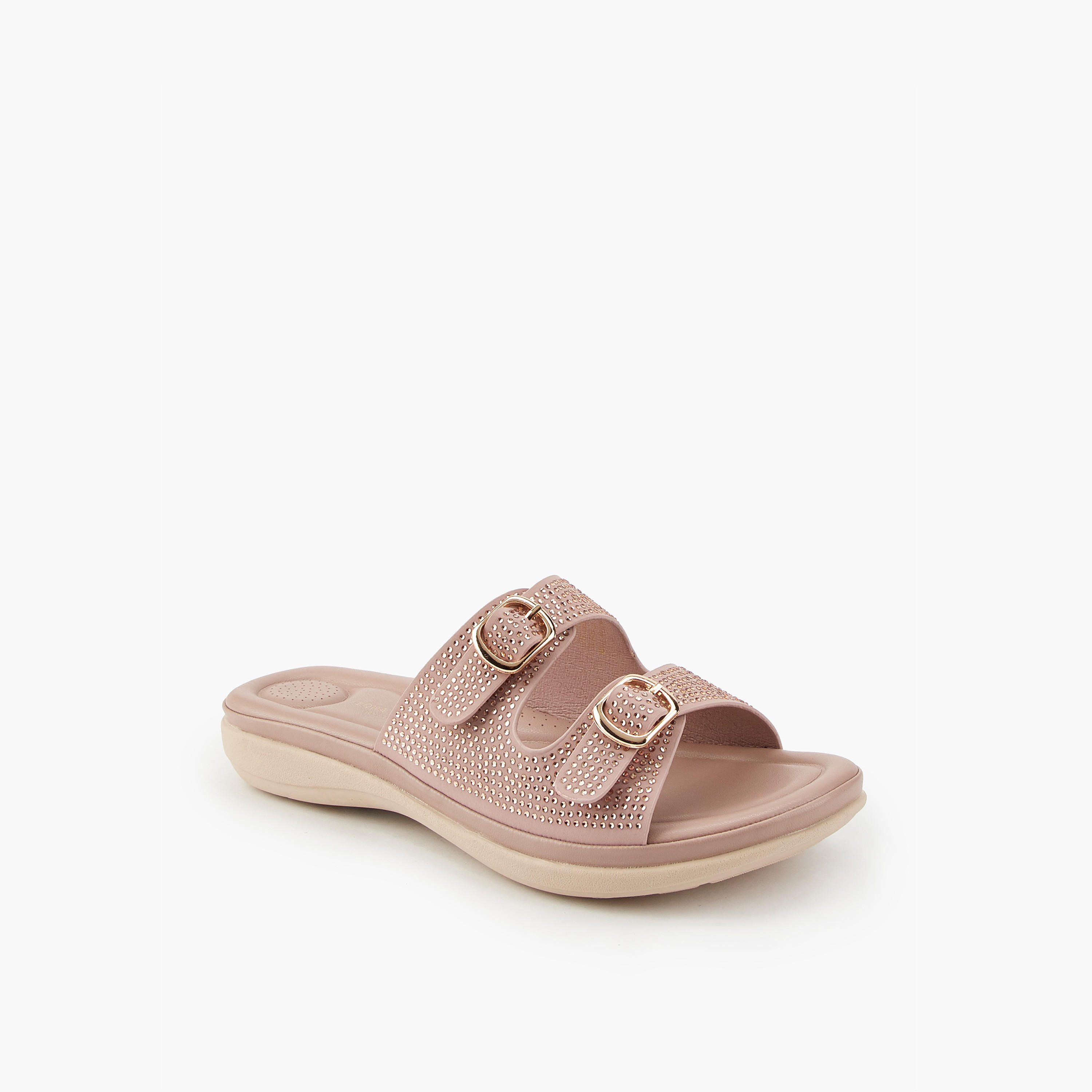صندل سهل الارتداء مزين بتفاصيل إبزيم من فلورا بيلا-women-shoes-flats-sandals-image-3