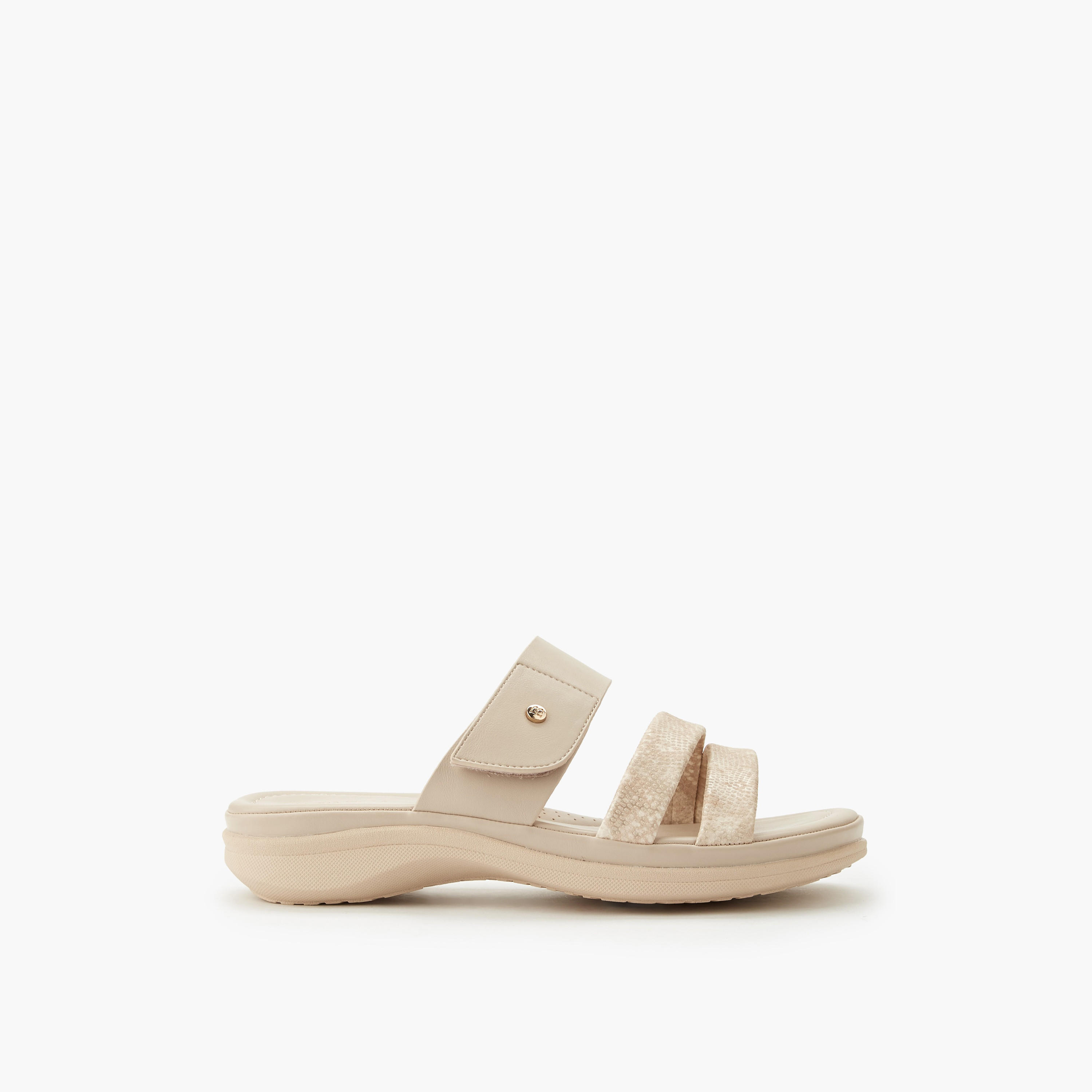 Flora Bella Women Textured Slip-On Sandals-women-shoes-flats-sandals-image-2