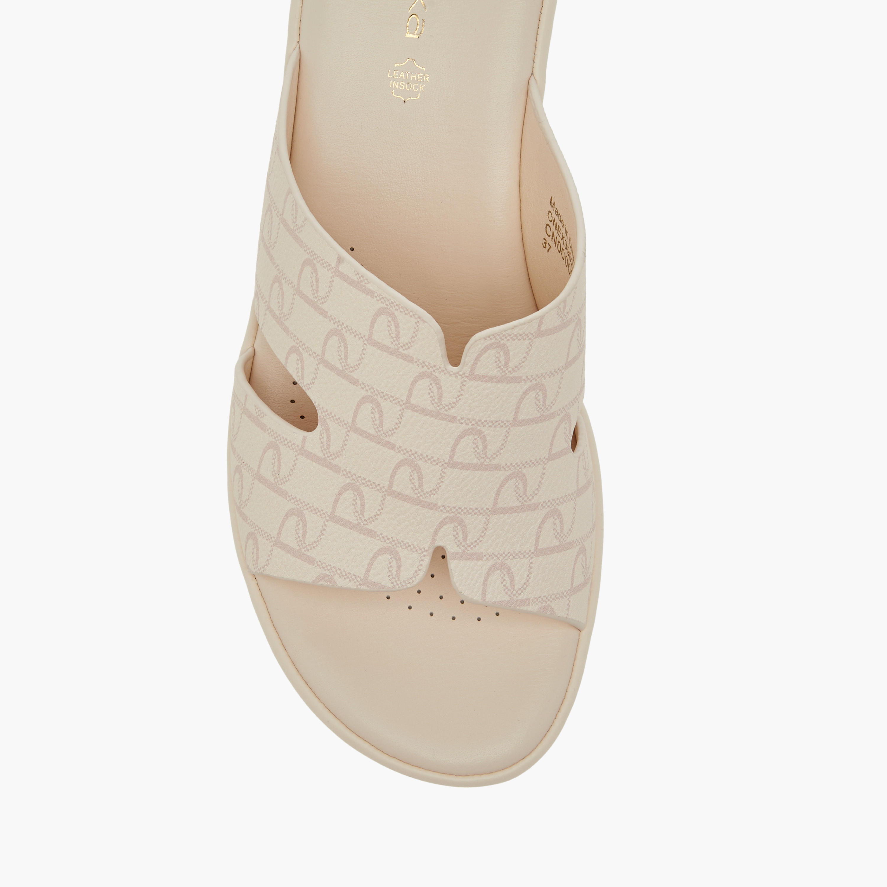 Paprika Monogram Print Slip-On Block Heel Comfort Sandals-women-shoes-sandals-heeled-image-4