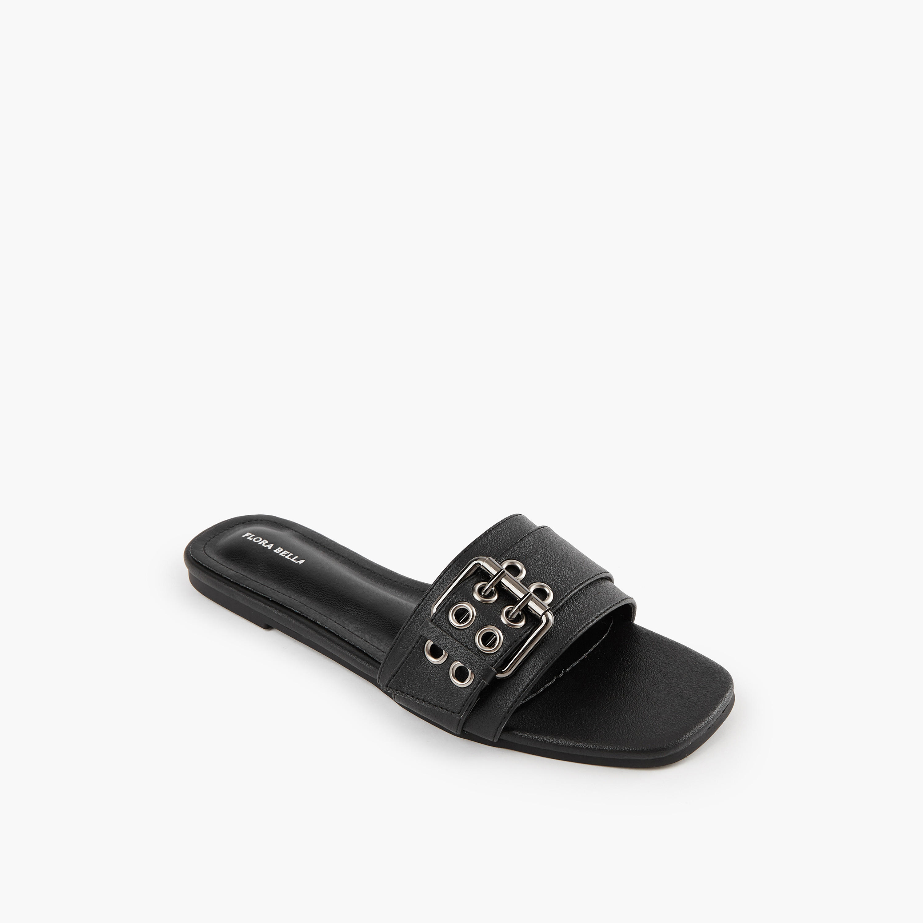 Flora Bella Buckle Accent Slip-On Flat Sandals-women-shoes-flats-sandals-image-2