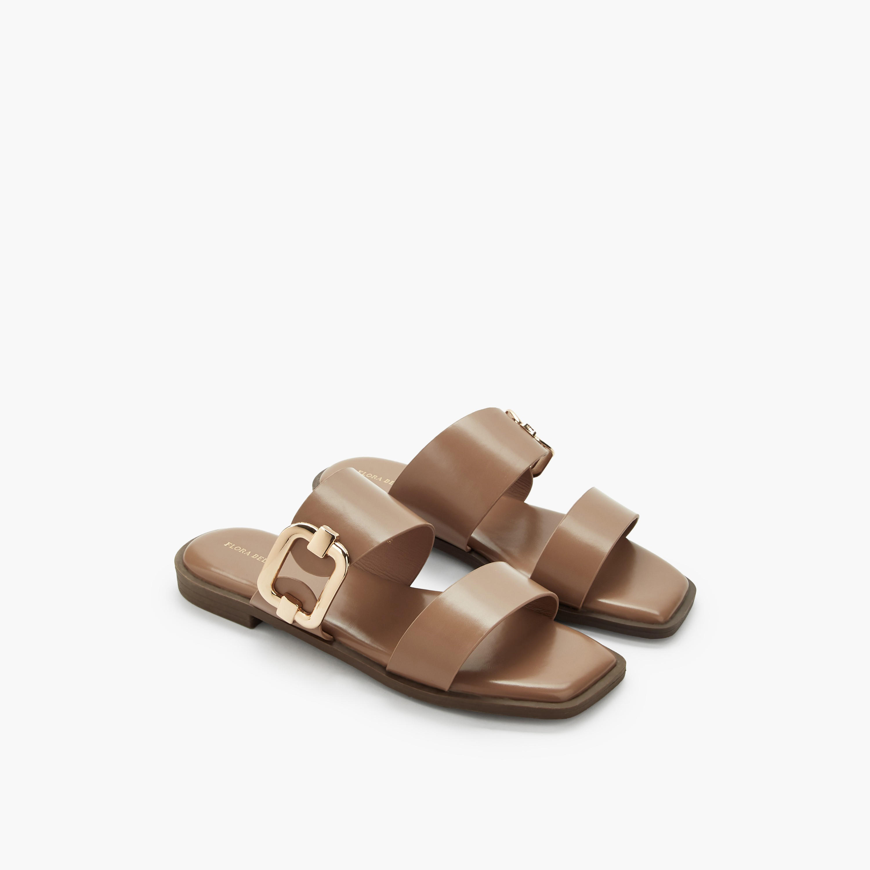 Flora Bella Women Buckle Detail Sandals-women-shoes-flats-sandals-image-1