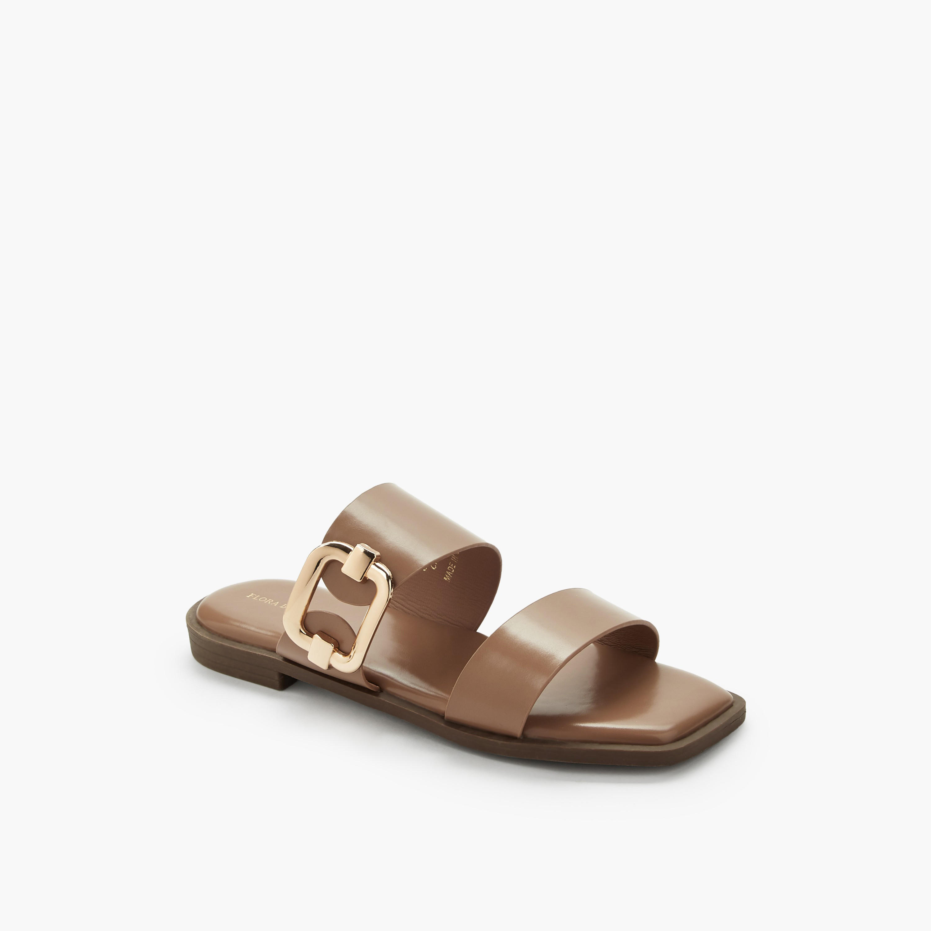 Flora Bella Women Buckle Detail Sandals-women-shoes-flats-sandals-image-2