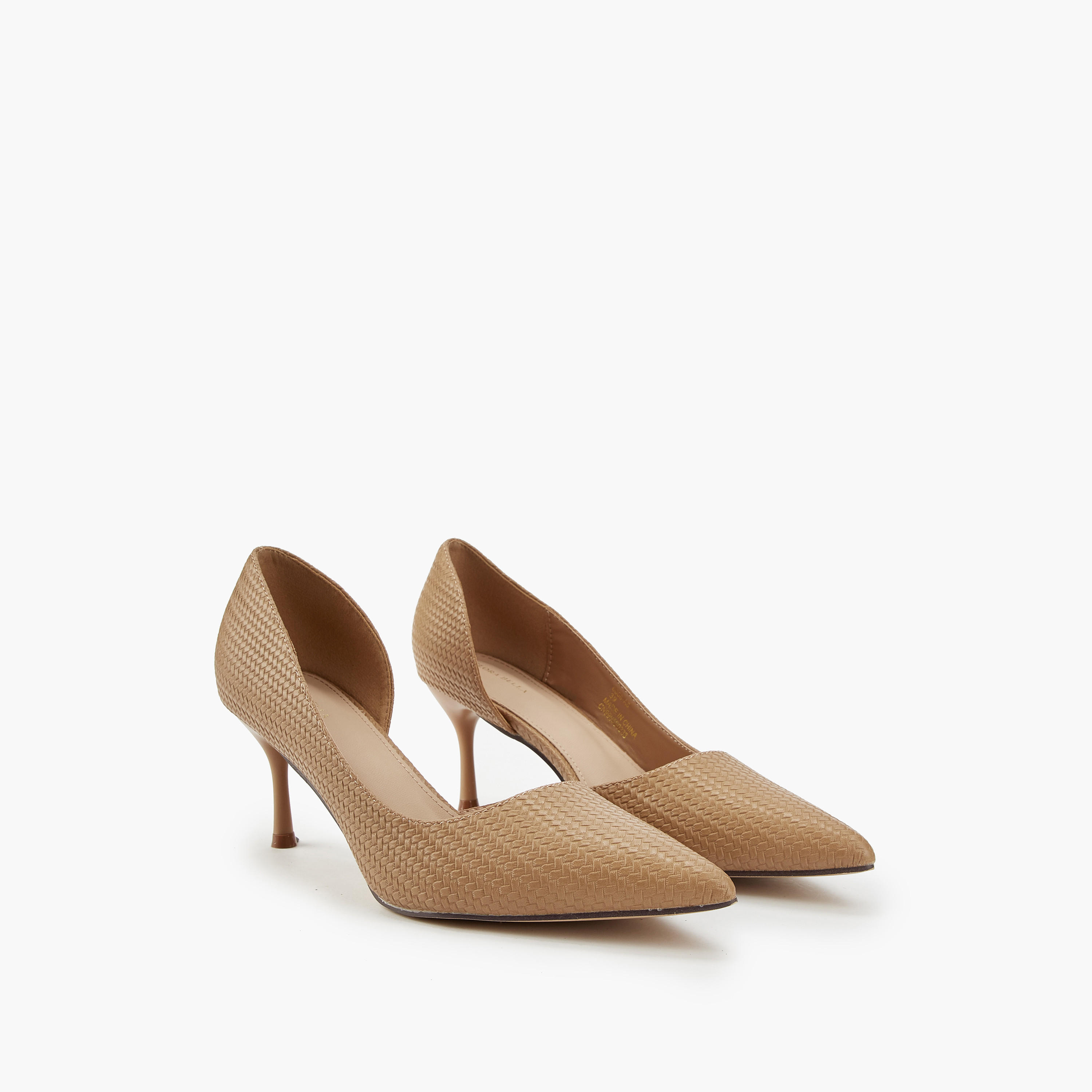 حذاء دورساي بارز الملمس بكعب ستيليتو من فلورا بيلا-women-shoes-heels-image-1