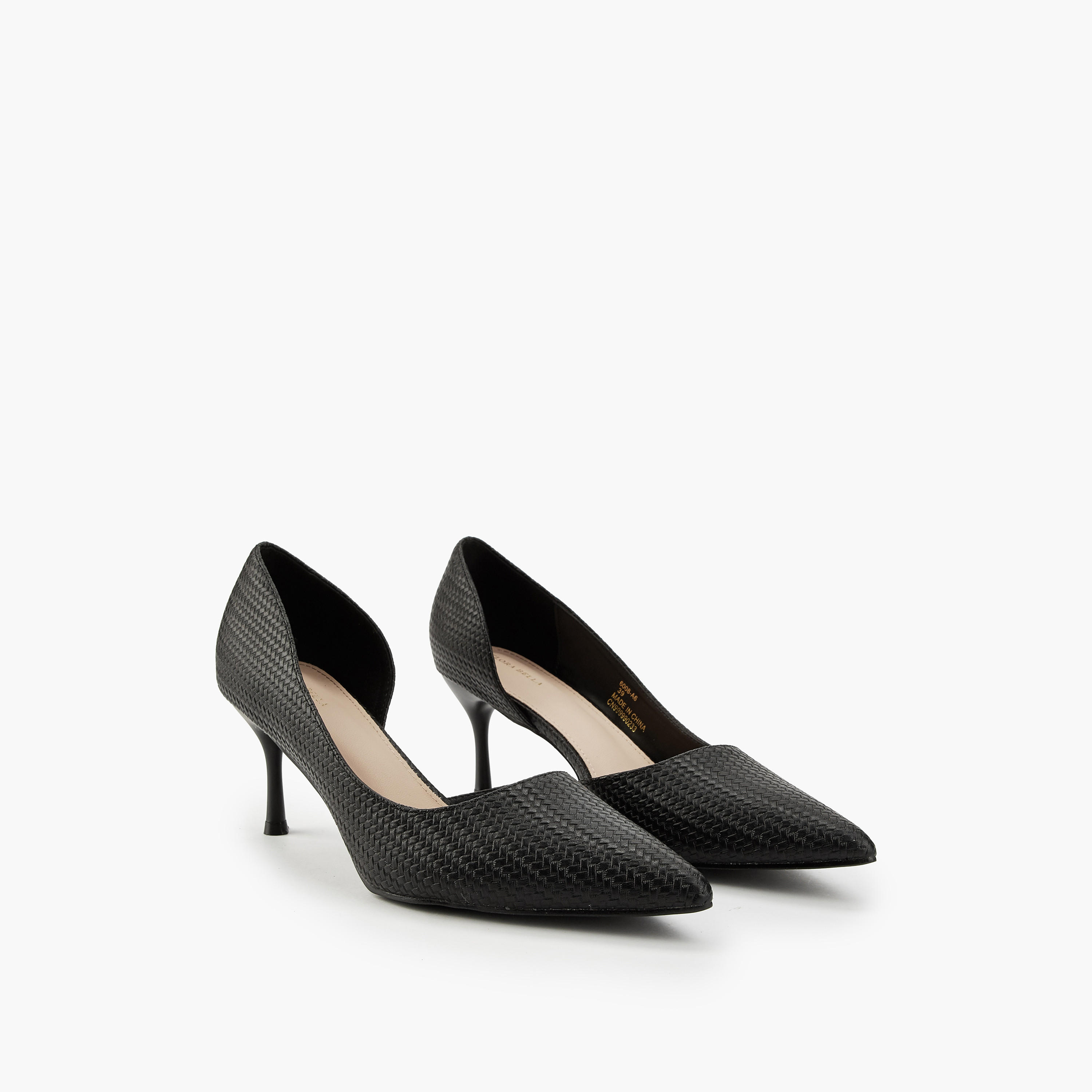 Flora Bella Textured D'Orsay Shoes with Stiletto Heels-women-shoes-heels-image-1