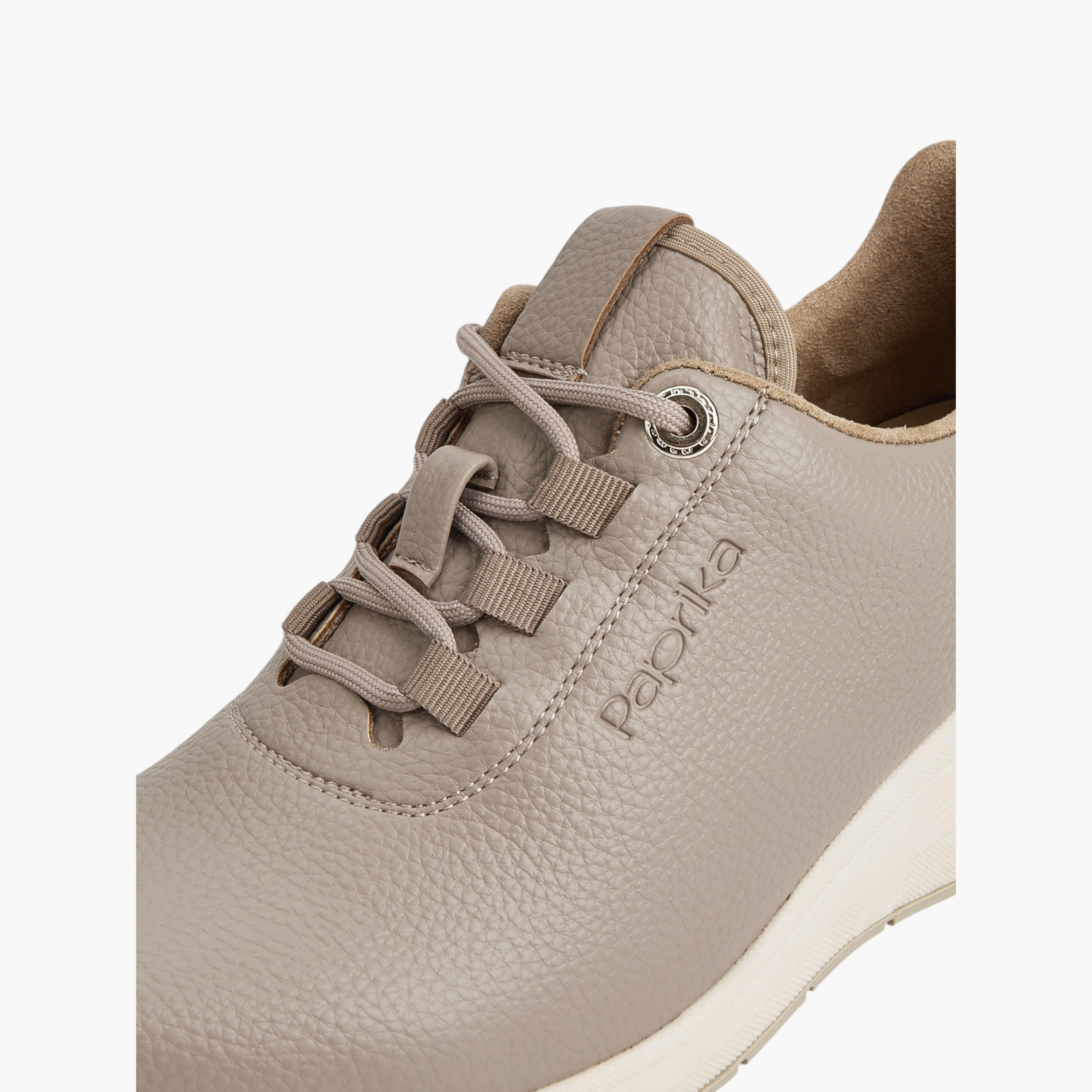 Paprika Textured Lace-Up Sneakers with Wedge Heels-women-shoes-sneakers-image-4