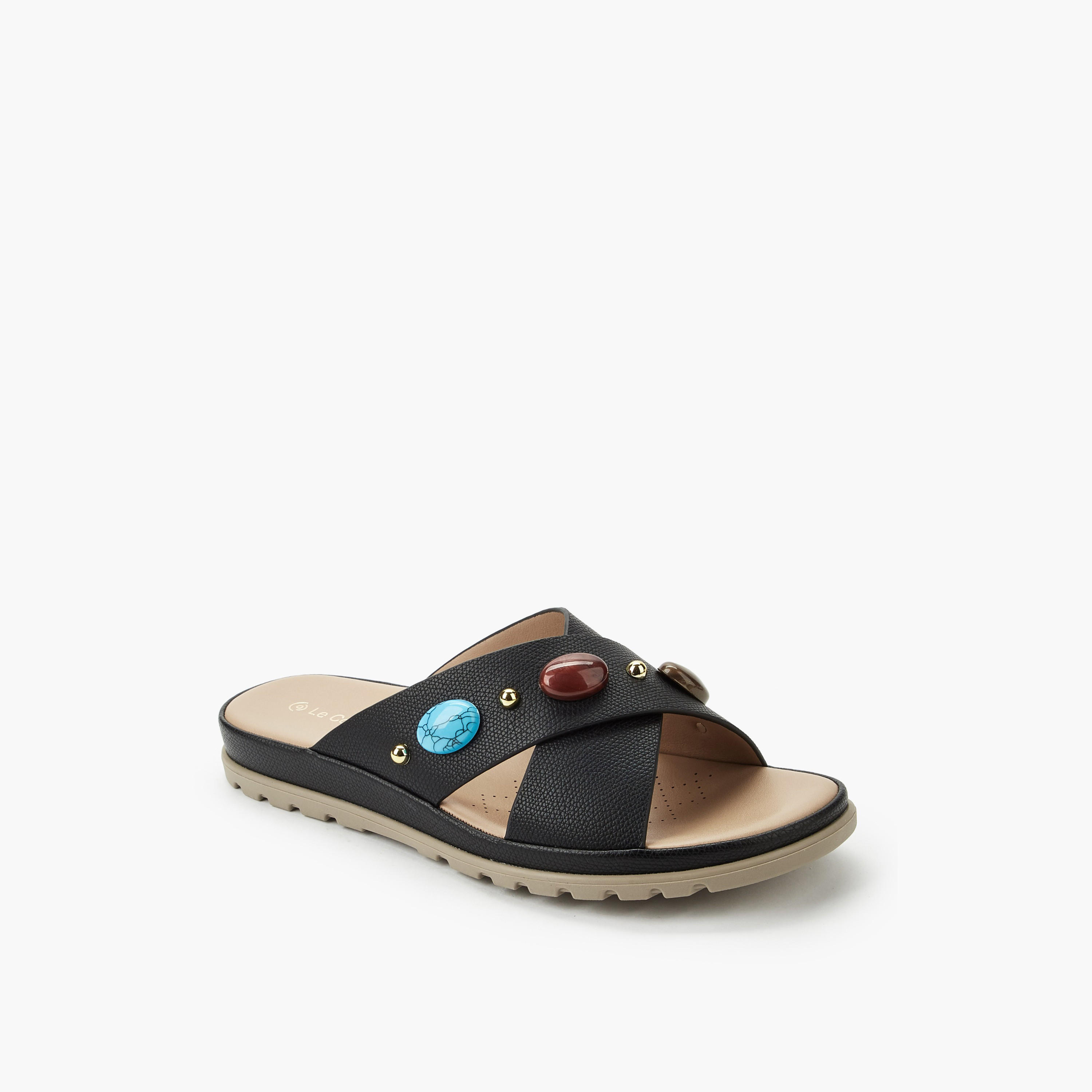 Le Confort Women Slip-On Sandals-women-shoes-flats-sandals-image-2