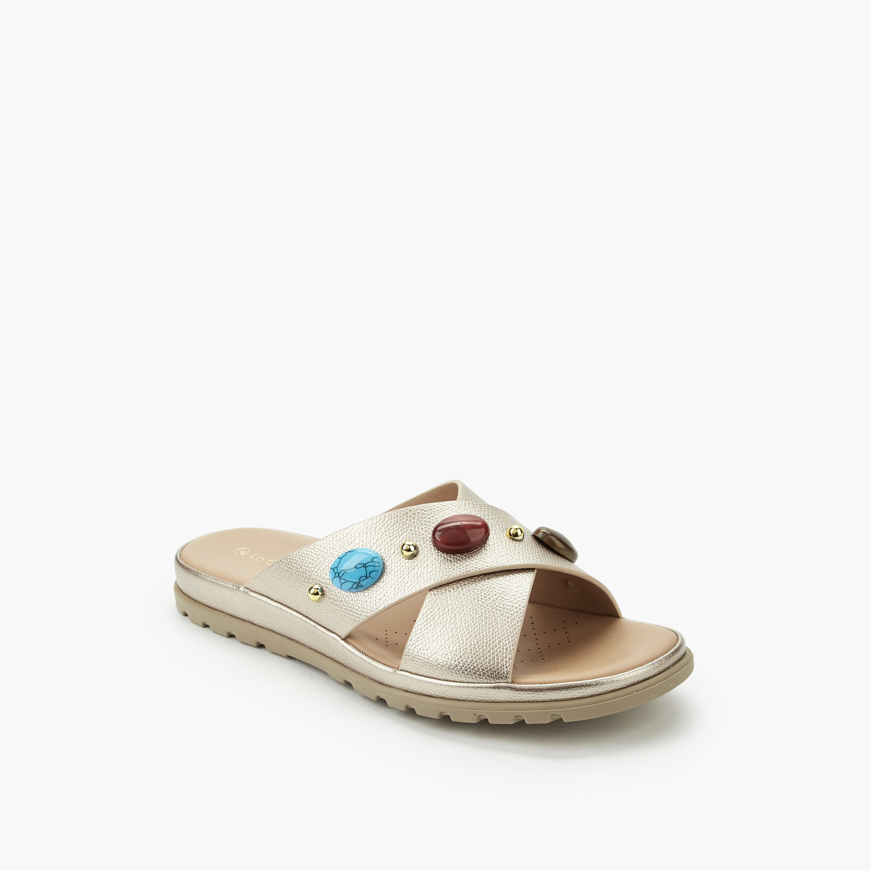 Le Confort Women Slip-On Sandals-women-shoes-flats-sandals-image-2