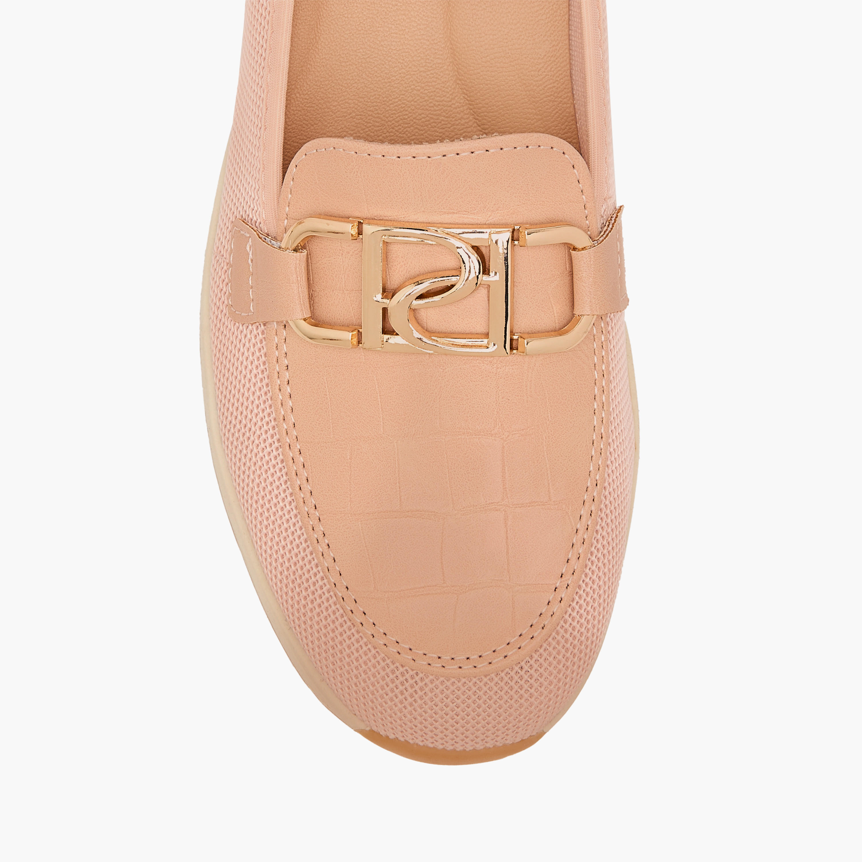 Paprika Panelled Slip-On Comfort Loafers with Metal Accent-women-shoes-loafersandmoccasins-image-4